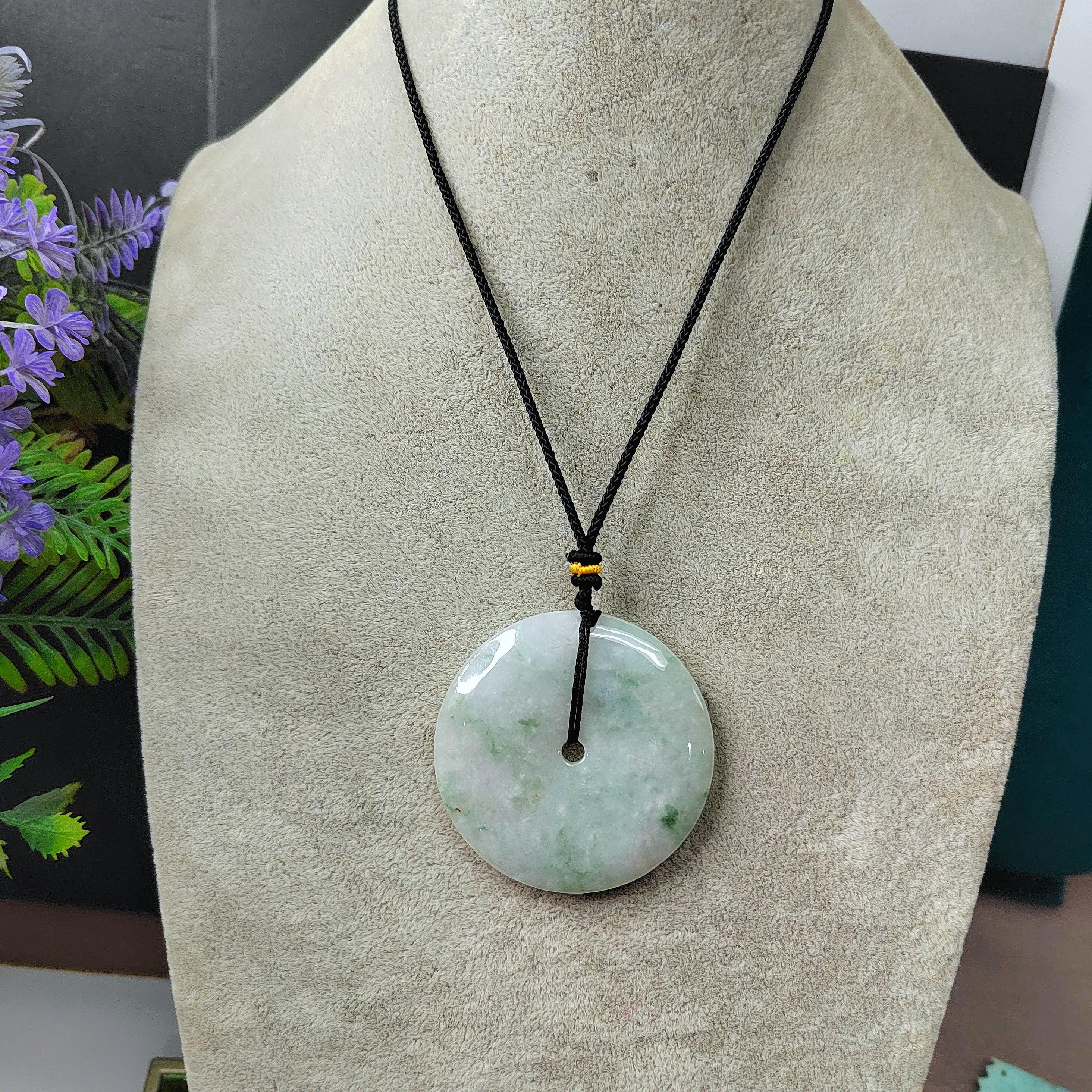 Certified A-Grade Natural Untreated Burmese Icy Flower Large Donut Pendant SL353