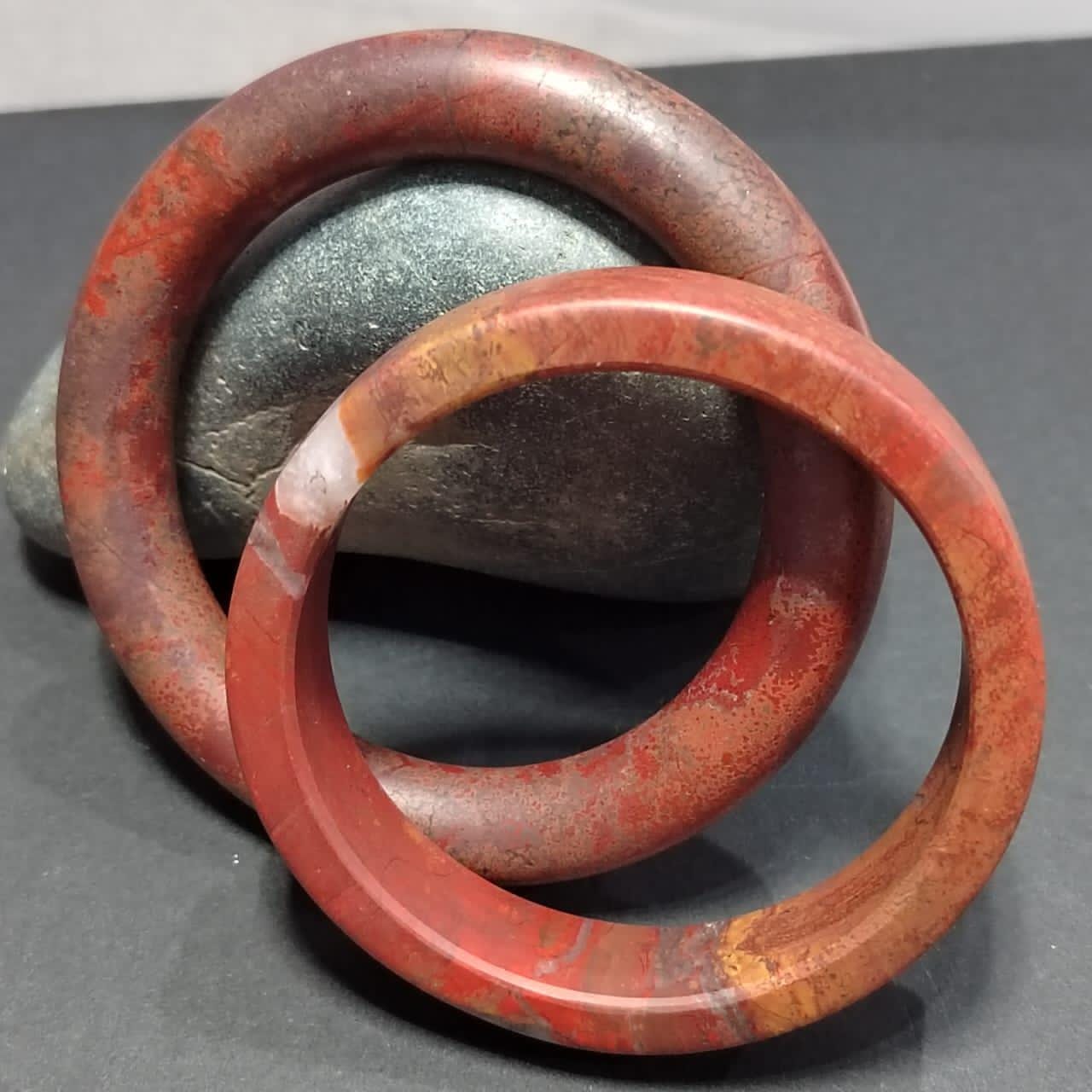 Certified A-Grade Elegant Natural Sichuan Liangshan Nanhong Red Agate Bangle SL389 SL390