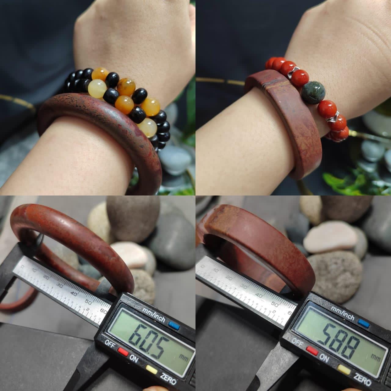 Certified A-Grade Elegant Natural Sichuan Liangshan Nanhong Red Agate Bangle SL389 SL390