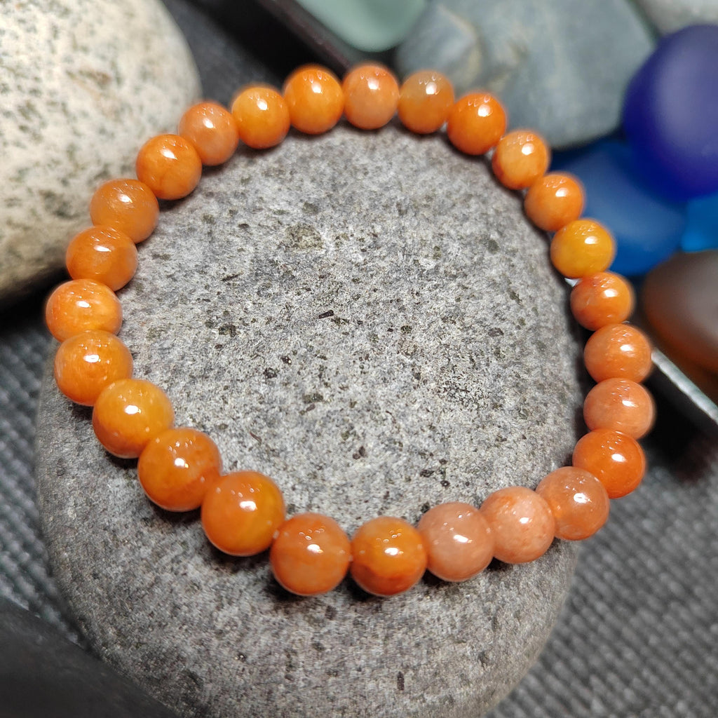 Certified Burmese Red Jadeite Bracelet: Natural Untreated Gemstone, 15cm Wrist SL426