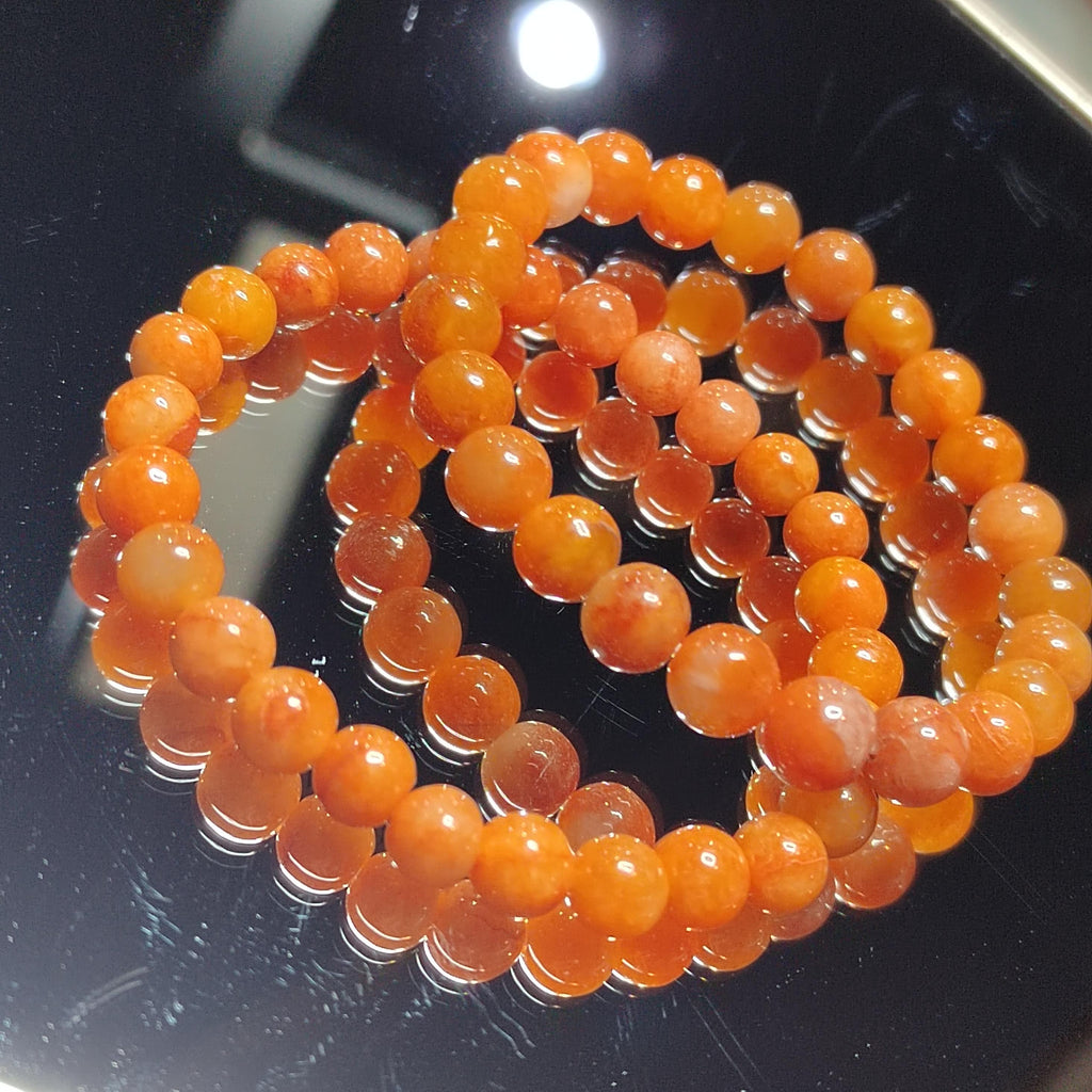 Certified Burmese Red Jadeite Bracelet: Natural Untreated Gemstone, 15cm Wrist SL426