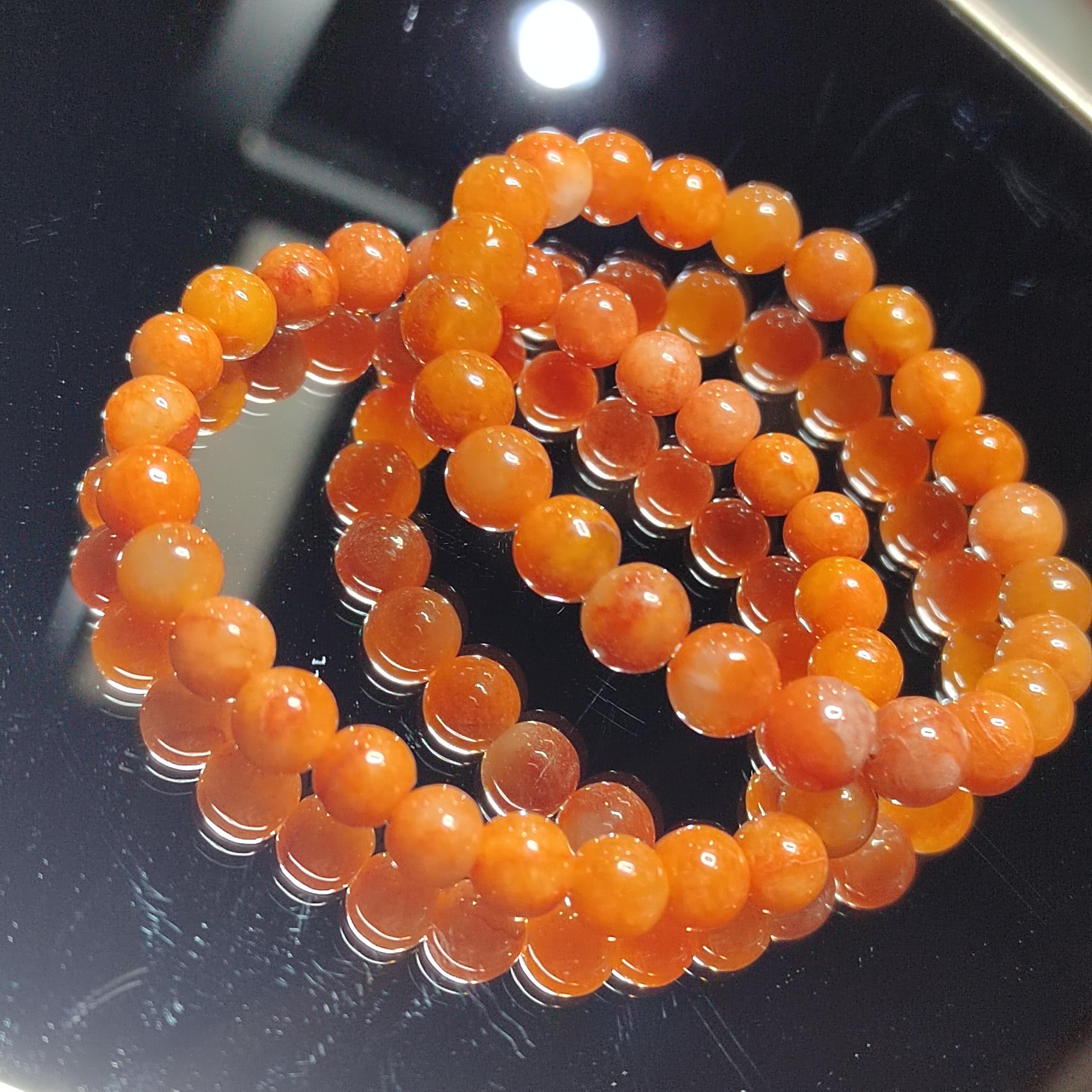 Certified Burmese Red Jadeite Bracelet: Natural Untreated Gemstone, 15cm Wrist SL426