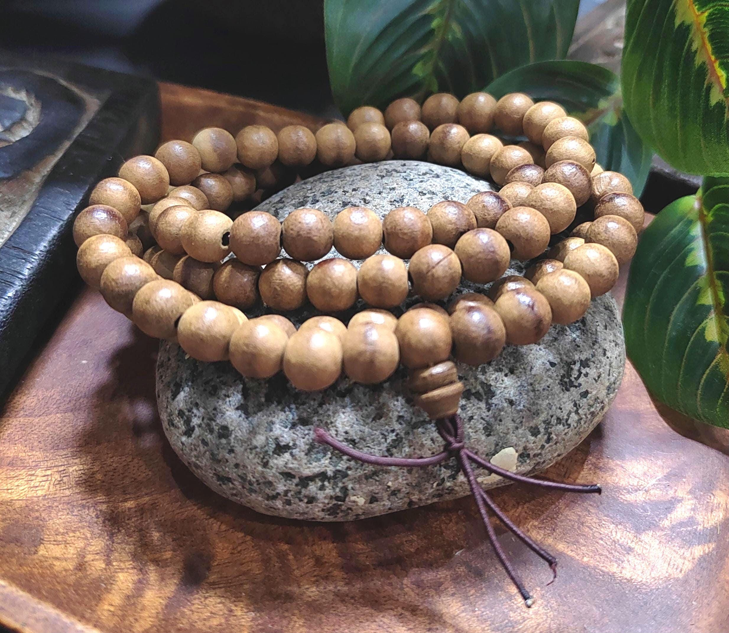 Luxury 108 Beads Hainan Agarwood Mala – One-Line Oil Ant Oud | Cultivated Prayer Beads | Meditation Necklace SL438