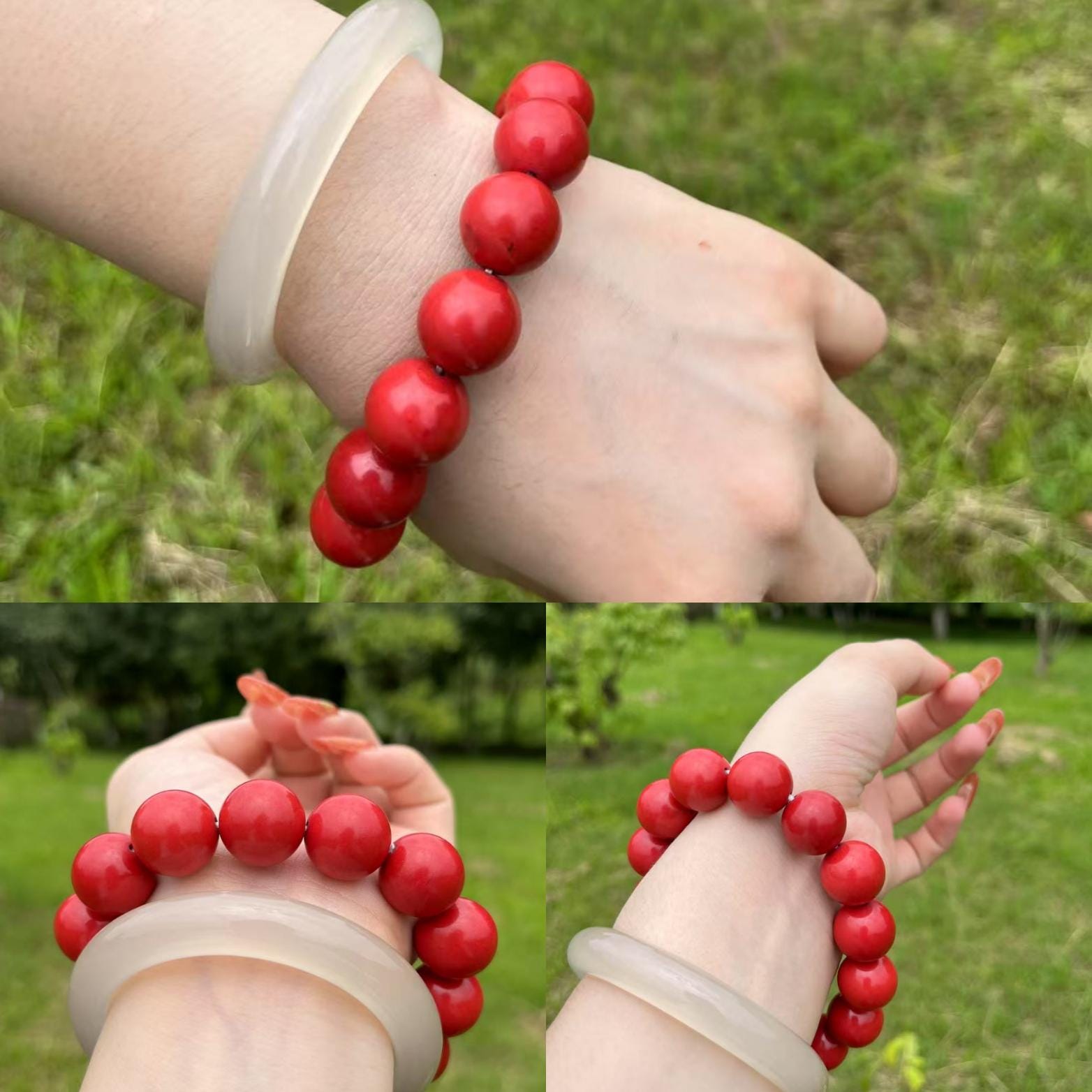Certified Sichuan Liangshan Waxi Nanhong Agate Bracelet | 15.9–16 mm × 15 Beads | 74.6 g | Collector-Grade Red SL480/100A