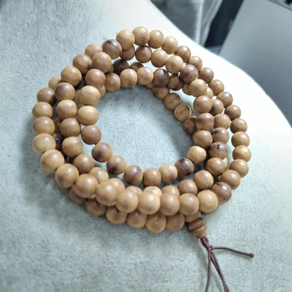 Luxury 108 Beads Hainan Agarwood Mala – One-Line Oil Ant Oud | Cultivated Prayer Beads | Meditation Necklace SL438