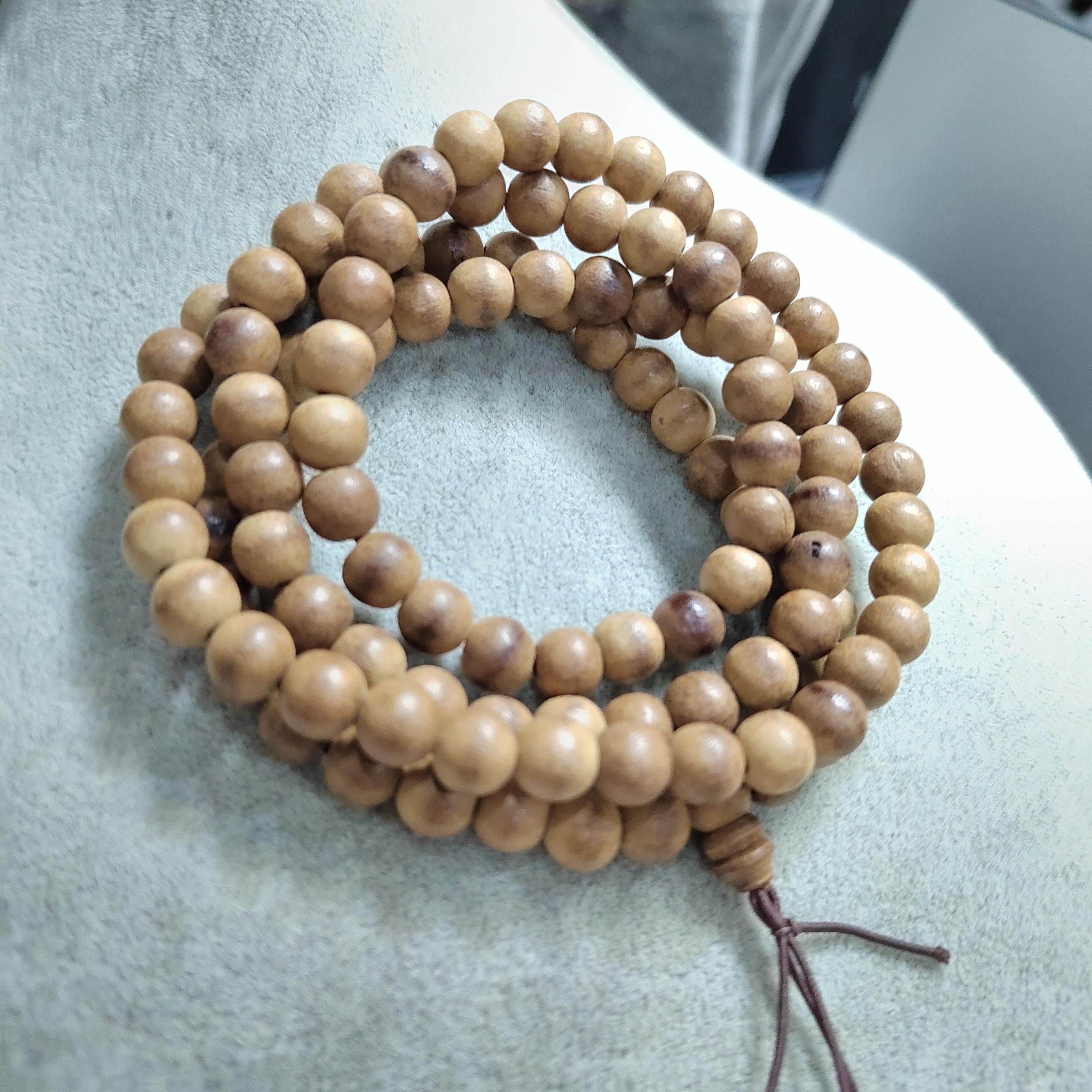 Luxury 108 Beads Hainan Agarwood Mala – One-Line Oil Ant Oud | Cultivated Prayer Beads | Meditation Necklace SL438