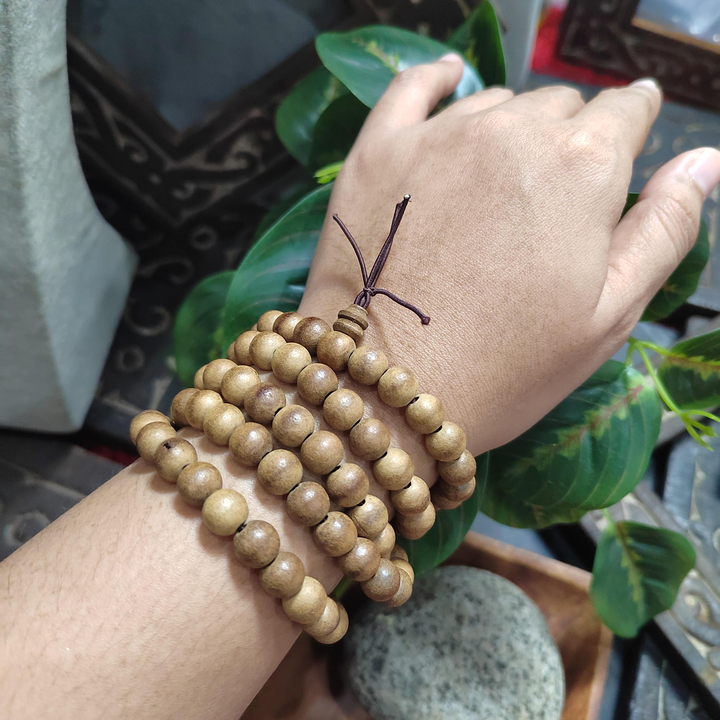 Luxury 108 Beads Hainan Agarwood Mala – One-Line Oil Ant Oud | Cultivated Prayer Beads | Meditation Necklace SL438