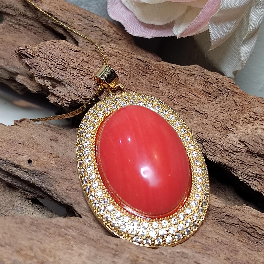Certified Cultivated Momo Coral 3-Piece Jewelry Set SL357A