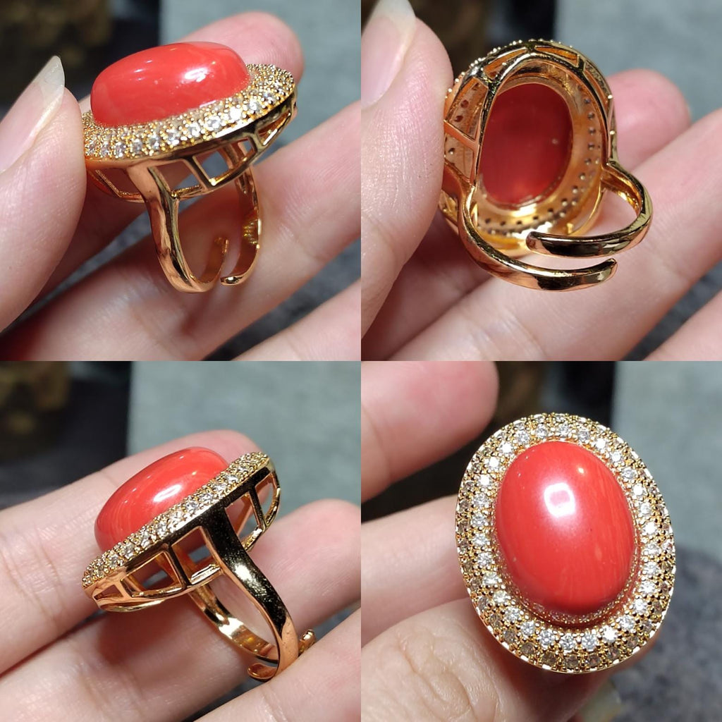 Certified Cultivated Momo Coral 3-Piece Jewelry Set SL357A