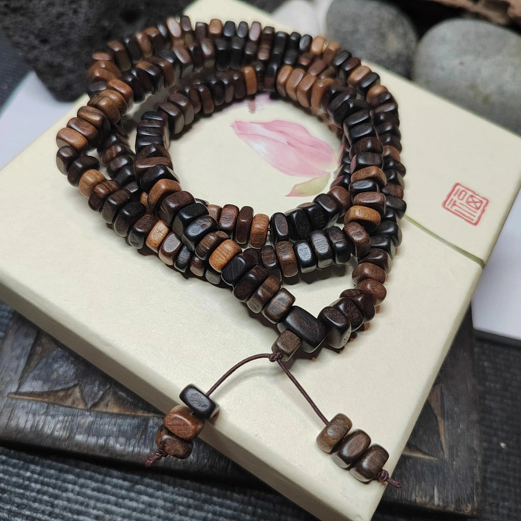 Agarwood Mala Necklace Uneven Cut Dalakan Beads, Indonesia SL519 SL Precious