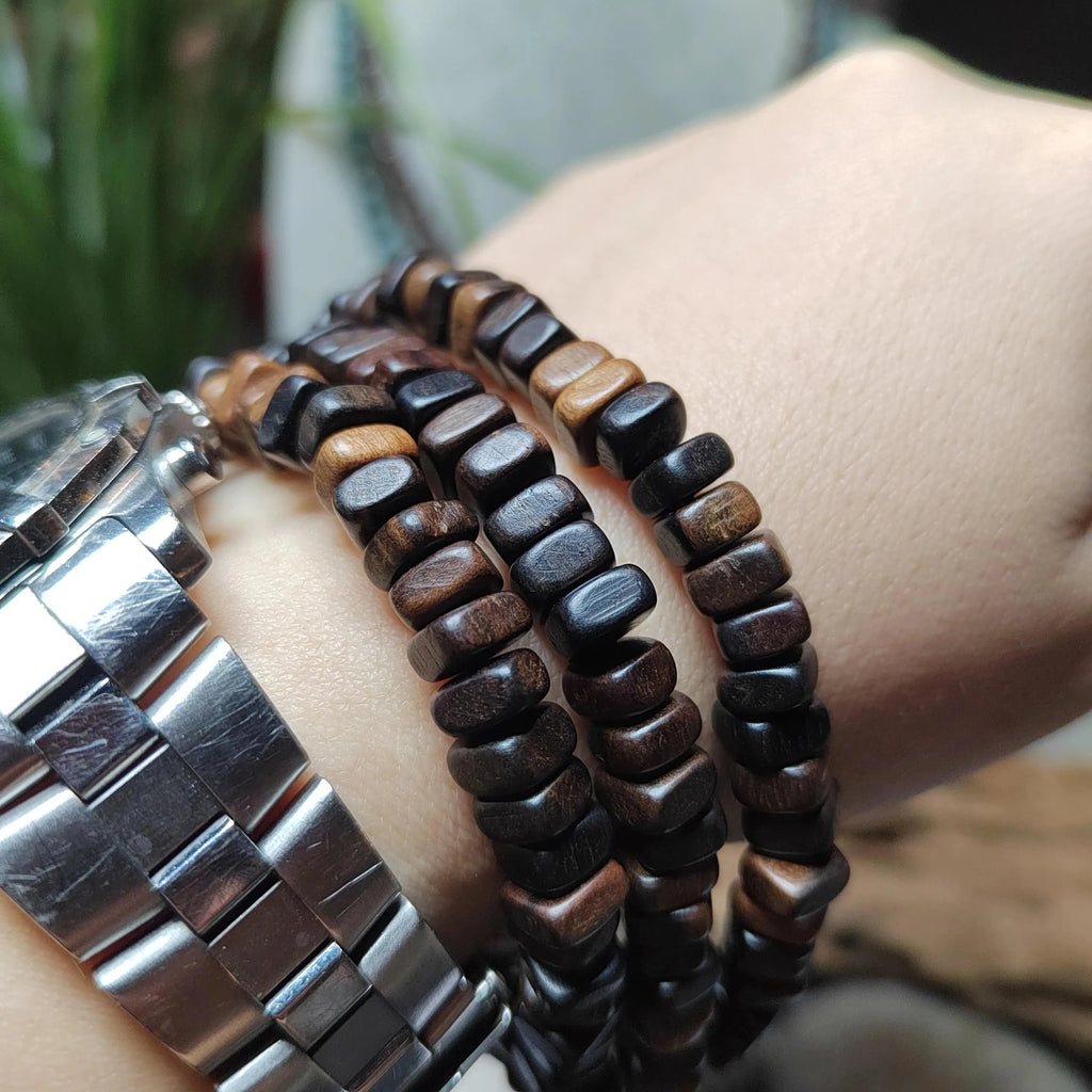 Agarwood Mala Necklace Uneven Cut Dalakan Beads, Indonesia SL519 SL Precious