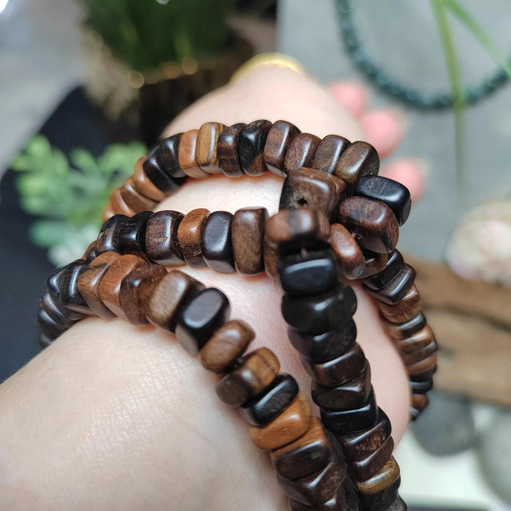 Agarwood Mala Necklace Uneven Cut Dalakan Beads, Indonesia SL519 SL Precious