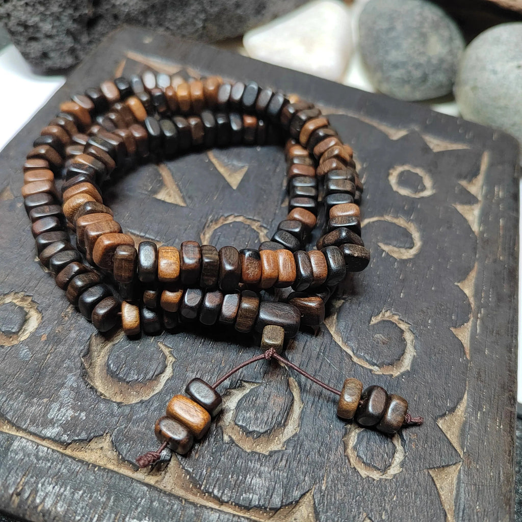 Agarwood Mala Necklace Uneven Cut Dalakan Beads, Indonesia SL519 SL Precious