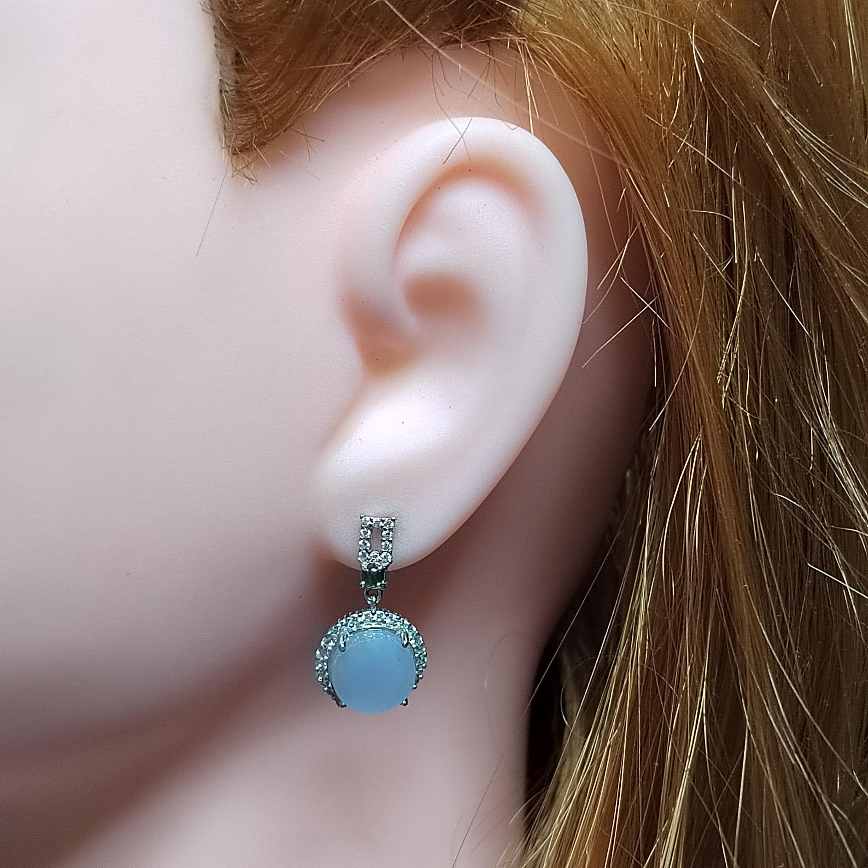 Certified A-Grade Burmese Icy Purple Jadeite Earrings | Minimalist Luxury S925 Zircon Design | SL175 SL Precious