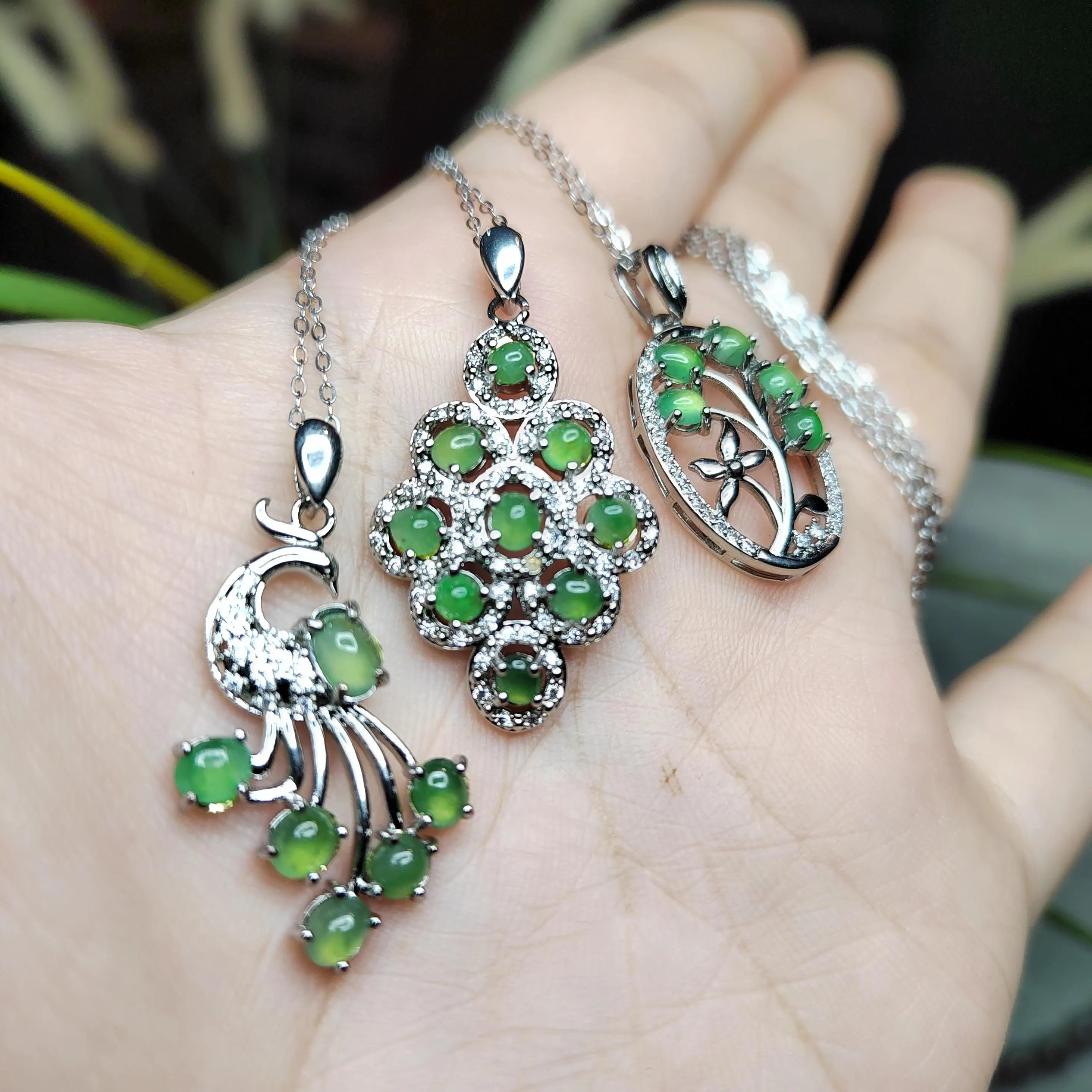 Certified Natural Untreated Minimalist Burmese Icy Apple Green Jadeite Pendant | 3 Types | SL498 SL Precious