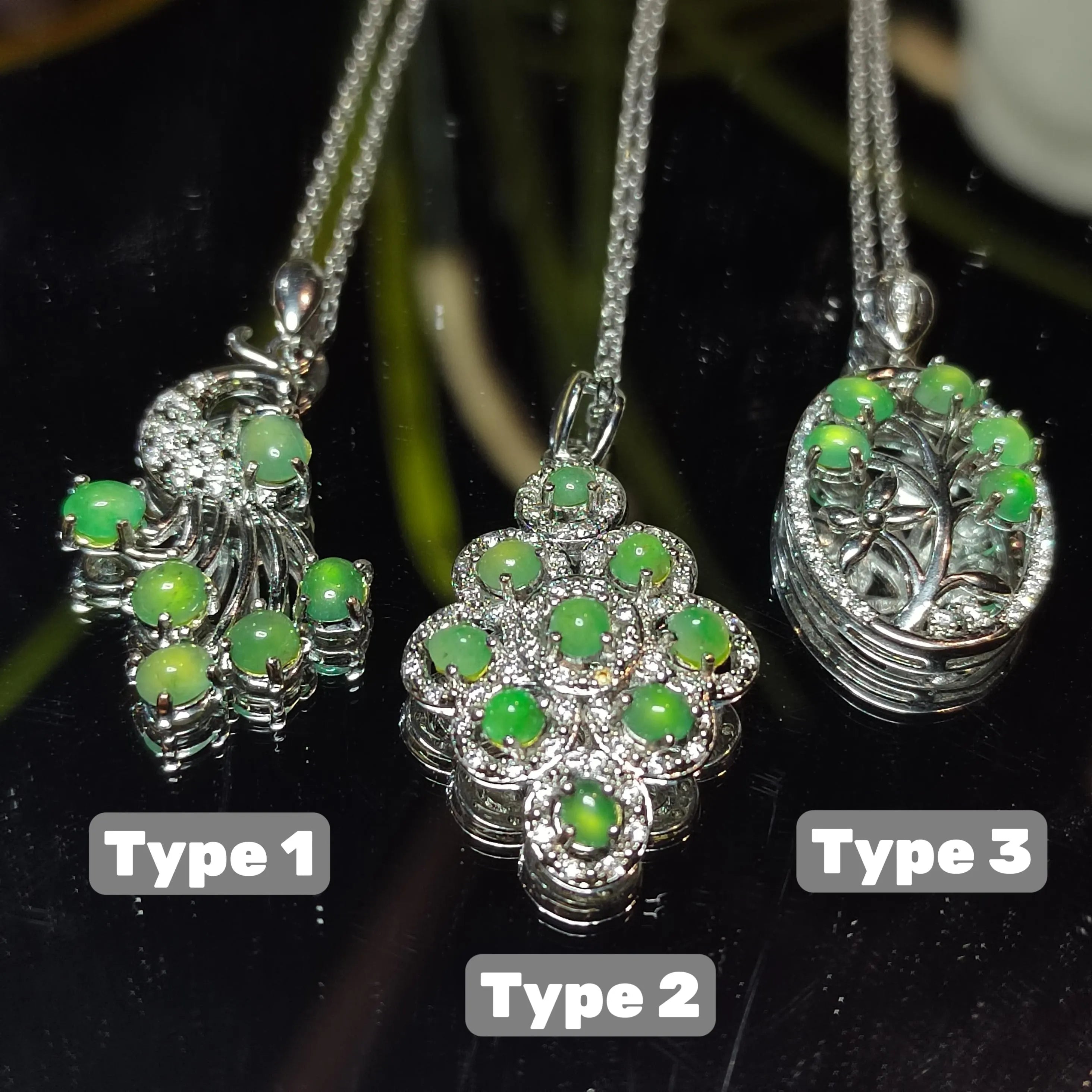 Certified Natural Untreated Minimalist Burmese Icy Apple Green Jadeite Pendant | 3 Types | SL498 SL Precious