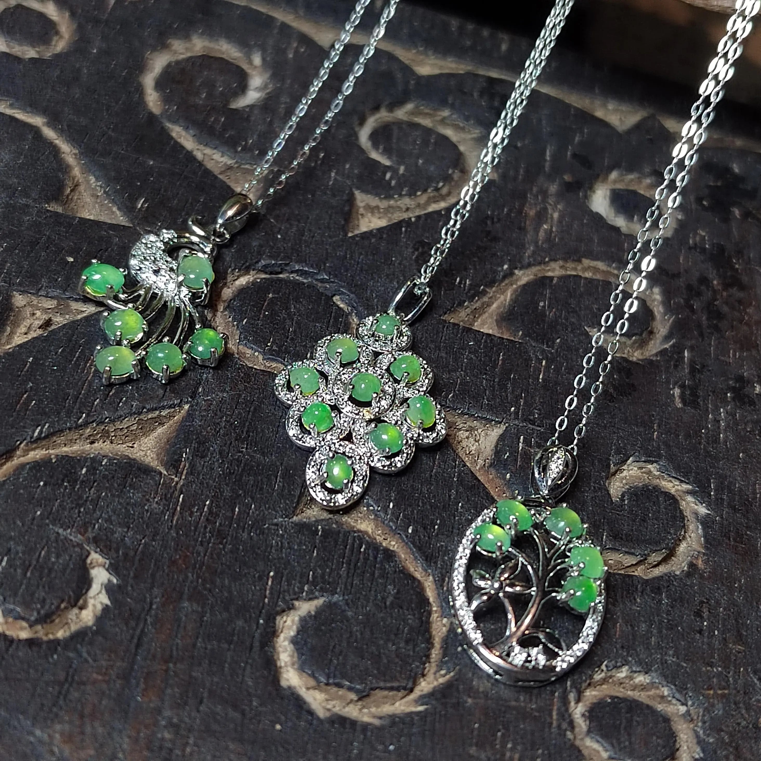 Certified Natural Untreated Minimalist Burmese Icy Apple Green Jadeite Pendant | 3 Types | SL498 SL Precious