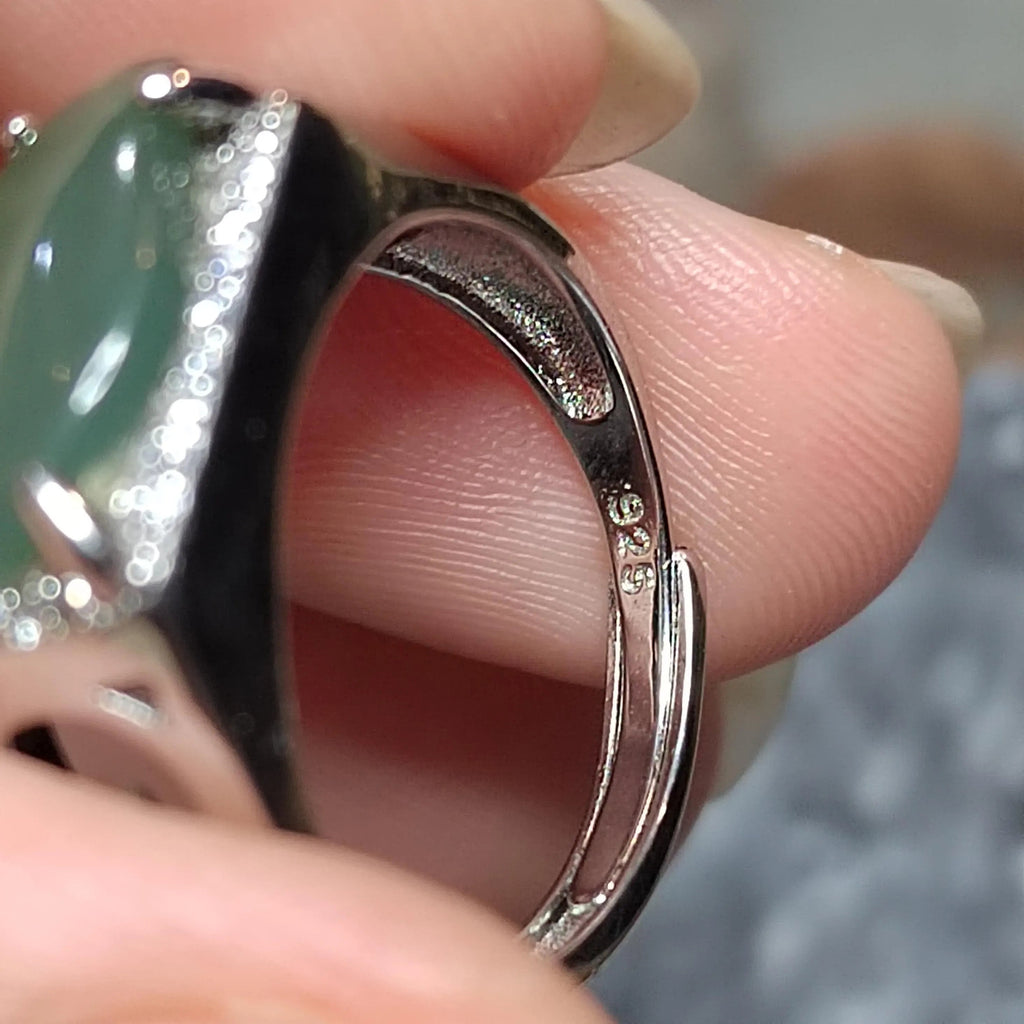 Certified Natural Untreated Burmese Icy Jadeite Men’s Ring Marquise Cut Unisex | SL465 SL Precious