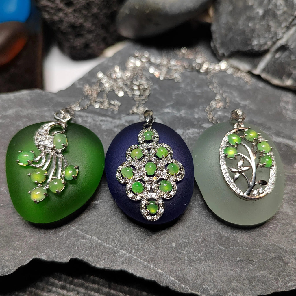 Certified Natural Untreated Minimalist Burmese Icy Apple Green Jadeite Pendant | 3 Types | SL498 SL Precious