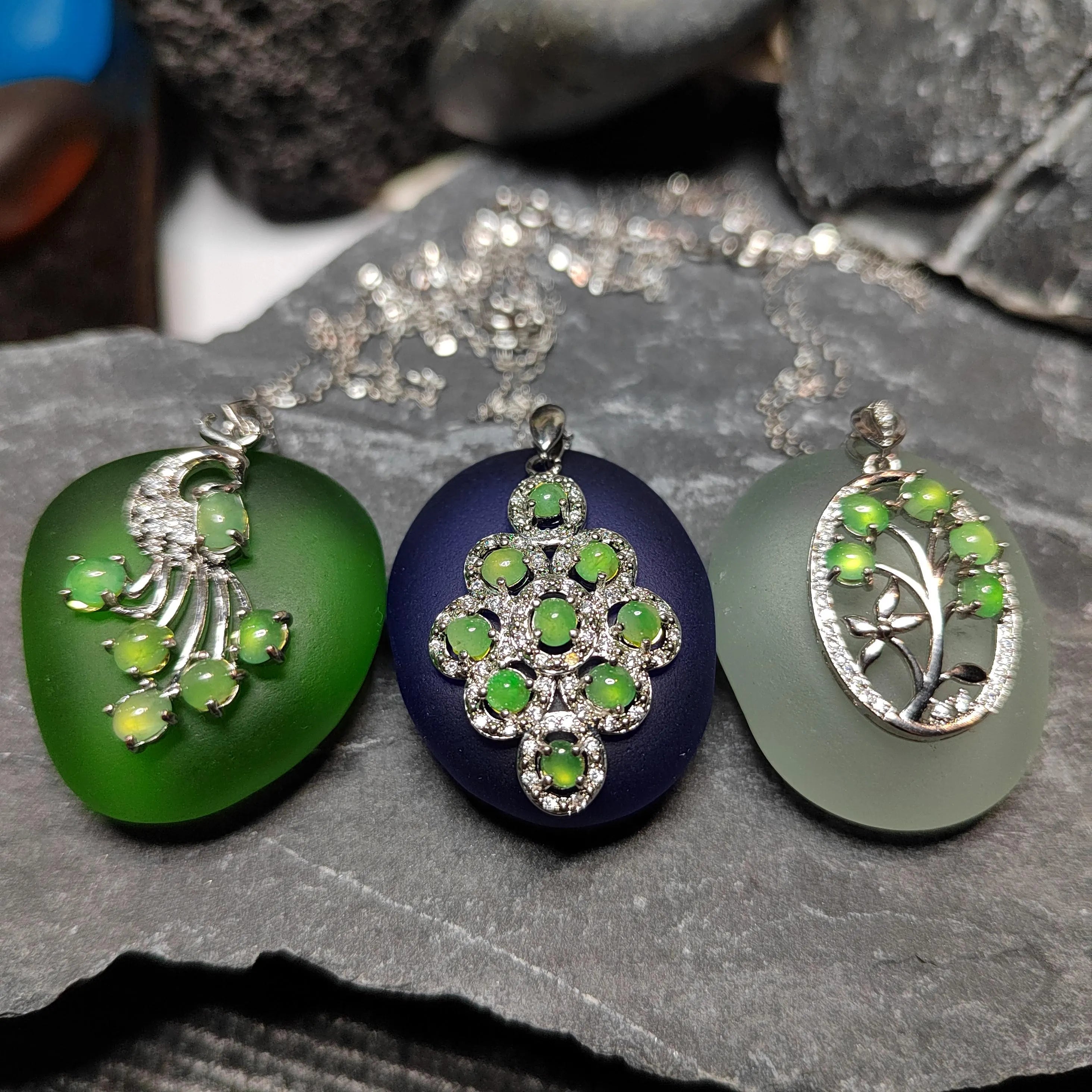 Certified Natural Untreated Minimalist Burmese Icy Apple Green Jadeite Pendant | 3 Types | SL498 SL Precious