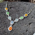 Certified Natural Untreated Burmese Elegant Collector’s Five‑Color Jadeite Necklace For Her | SL491 SL Precious