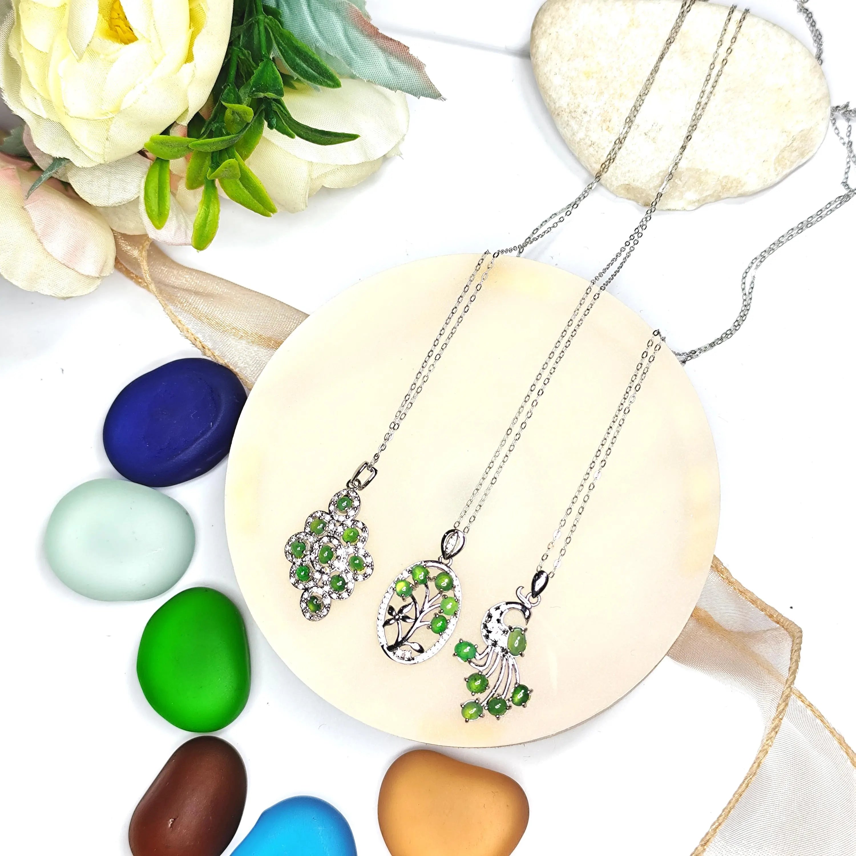 Certified Natural Untreated Minimalist Burmese Icy Apple Green Jadeite Pendant | 3 Types | SL498 SL Precious