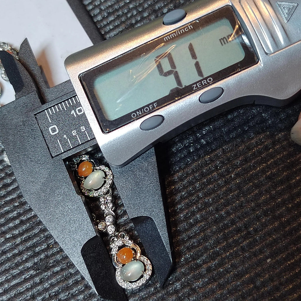 Certified Untreated Burmese Red & White Icy Jadeite Wulu Necklace | S925 Sterling Silver with Zircon SL501 SL Precious