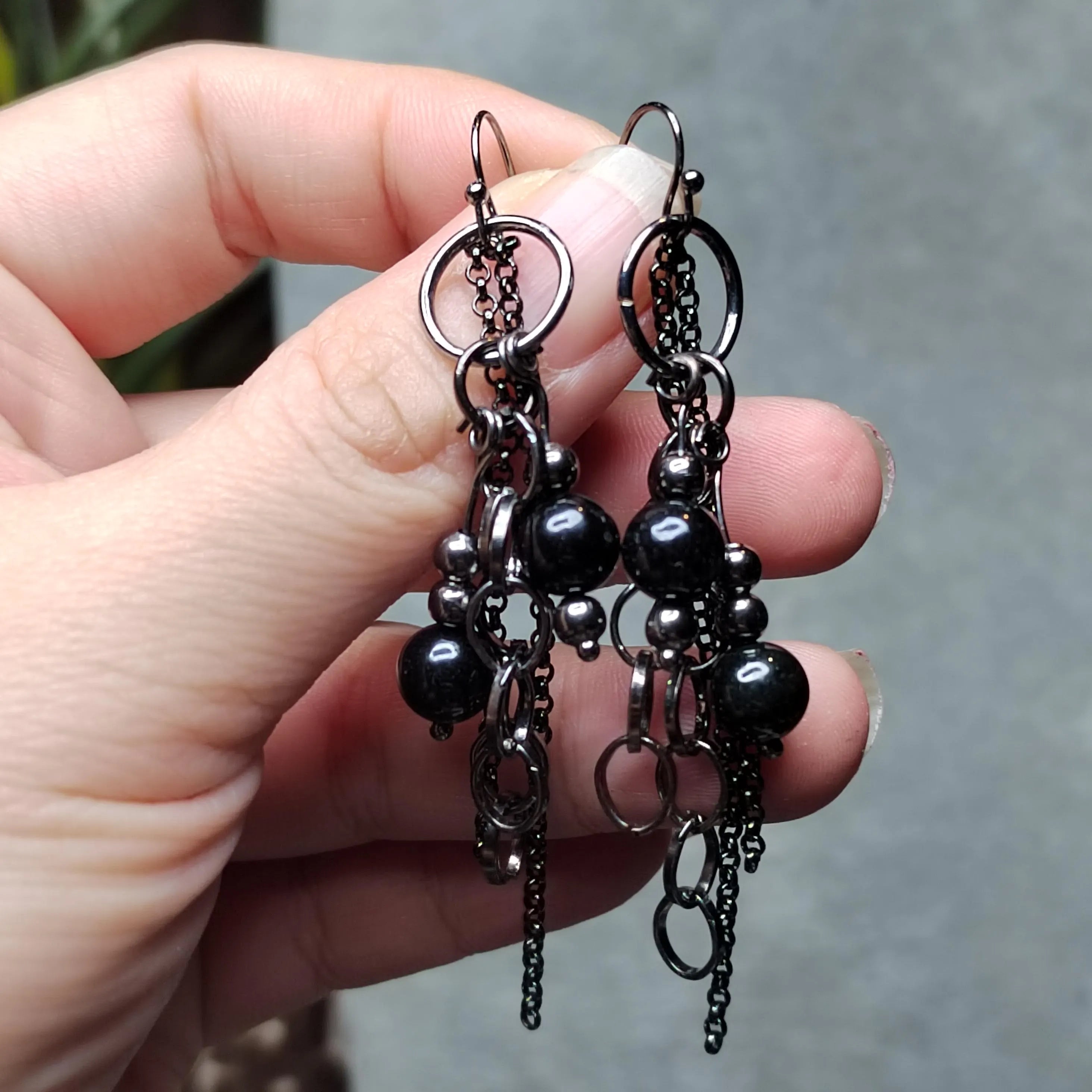 Certified Black Ink Jadeite Necklace Set | Burmese Mala, Earrings & Bracelet SL508 SL Precious