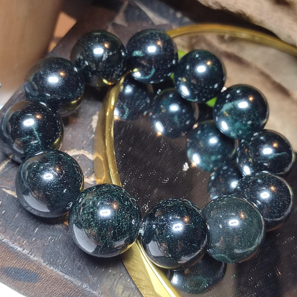 Certified Burmese Black Ink Jadeite Bracelet | 18–19 cm Wrist | Collector’s Privilege — SL510 SL Precious