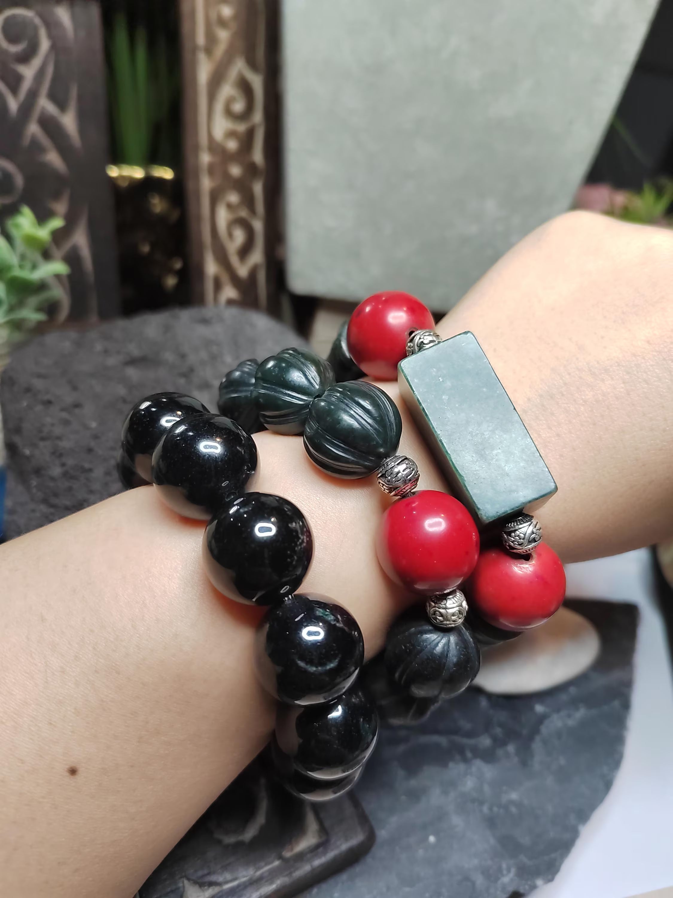 Certified Burmese Black Ink Jadeite Bracelet | 18–19 cm Wrist | Collector’s Privilege — SL510 SL Precious
