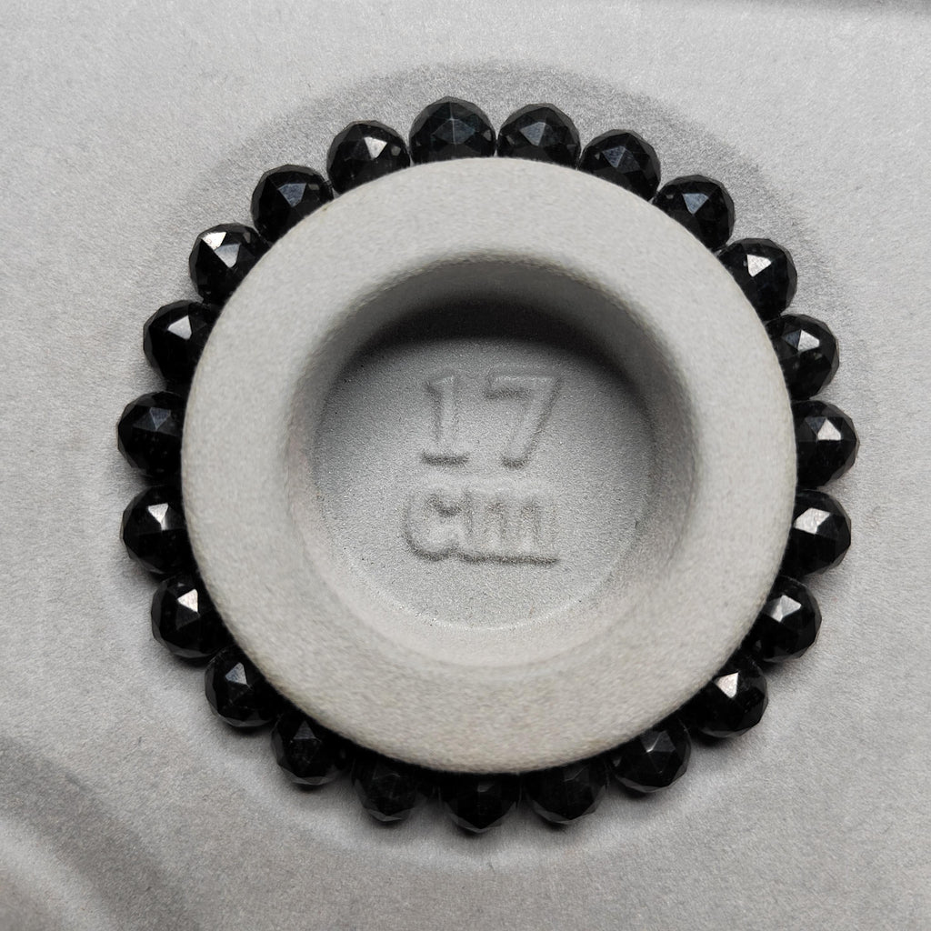 Burmese Black Jadeite Necklace Bracelet Set | Diamond-Cut Beads SL511 SL Precious