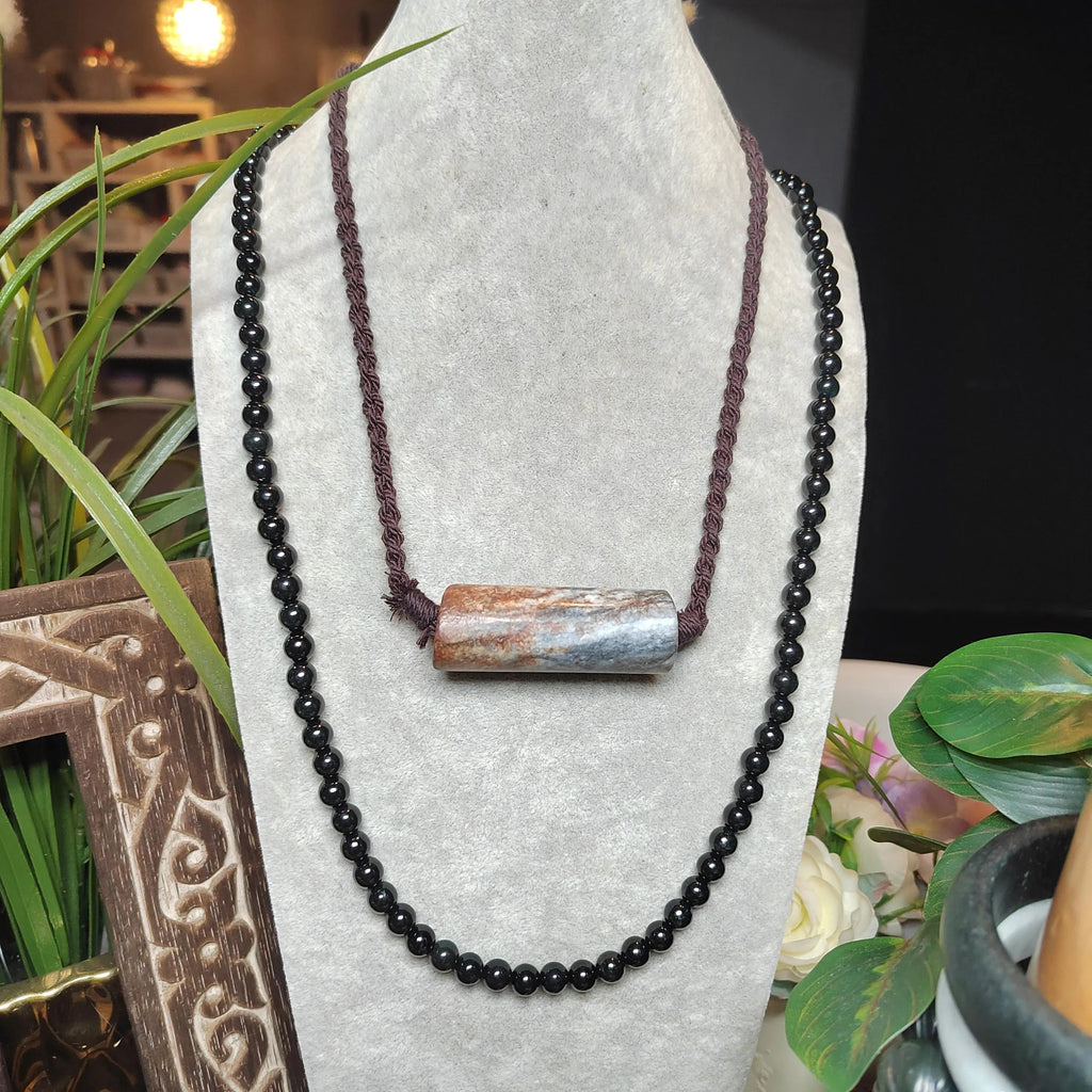 Certified Hemo Jade Pendant | Rare Nephrite Jade | 58mm Natural Stone Necklace 段树林河磨玉带红草吊坠SL512 SL Precious
