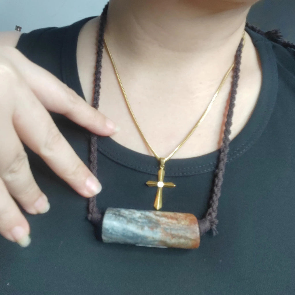 Certified Hemo Jade Pendant | Rare Nephrite Jade | 58mm Natural Stone Necklace 段树林河磨玉带红草吊坠SL512 SL Precious