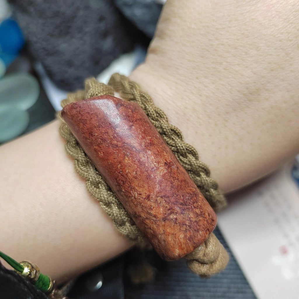 Certified Natural Handmade Design Hemo Jade Pendant Necklace Bracelet 河磨玉火燎皮原皮 | SL514 SL Precious
