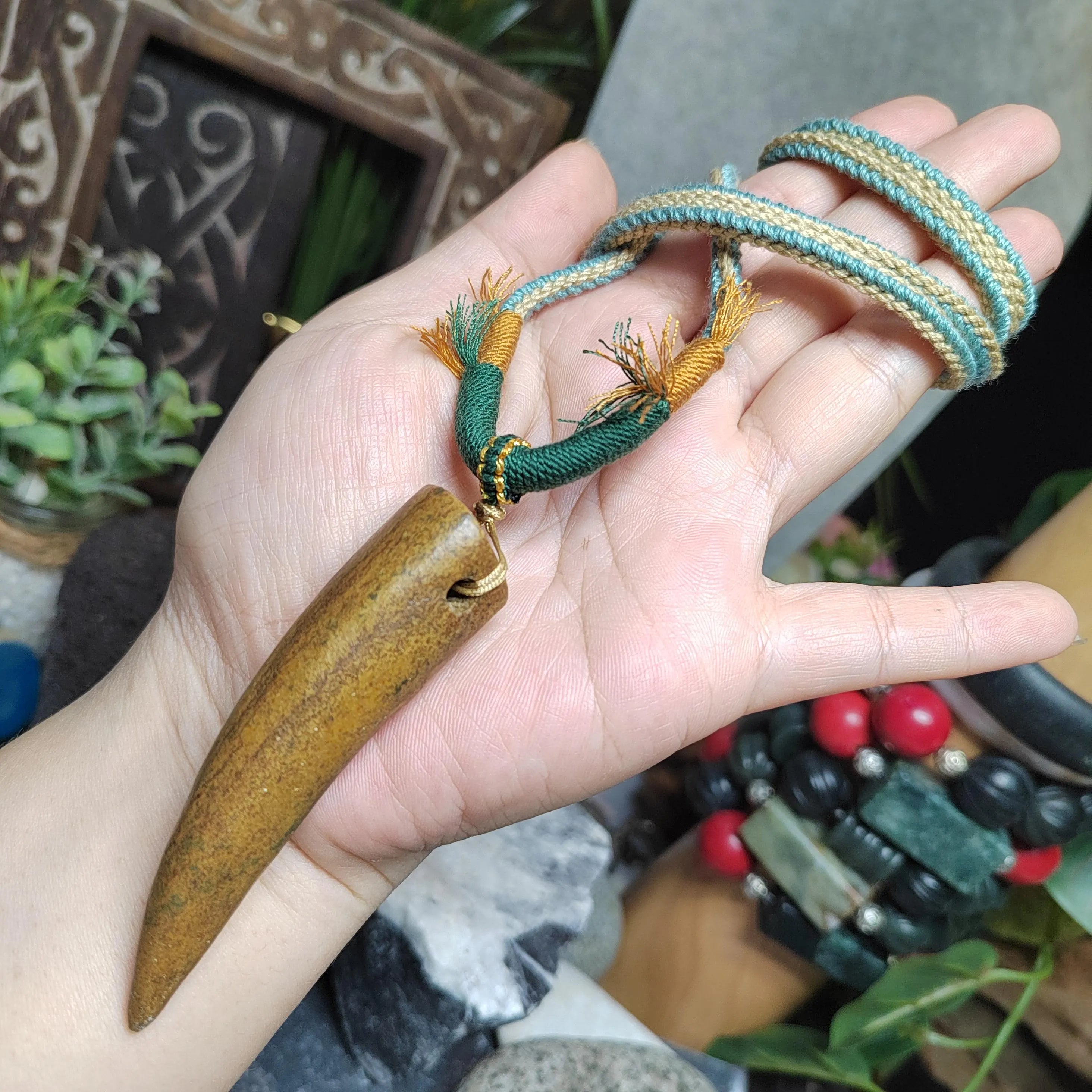 Certified Natural Old Skin Yellow Brown Hemo Jade Crescent Fang Design Pendant Necklace Bracelet 河磨玉老油黃皮月牙设计 | SL486 SL Precious