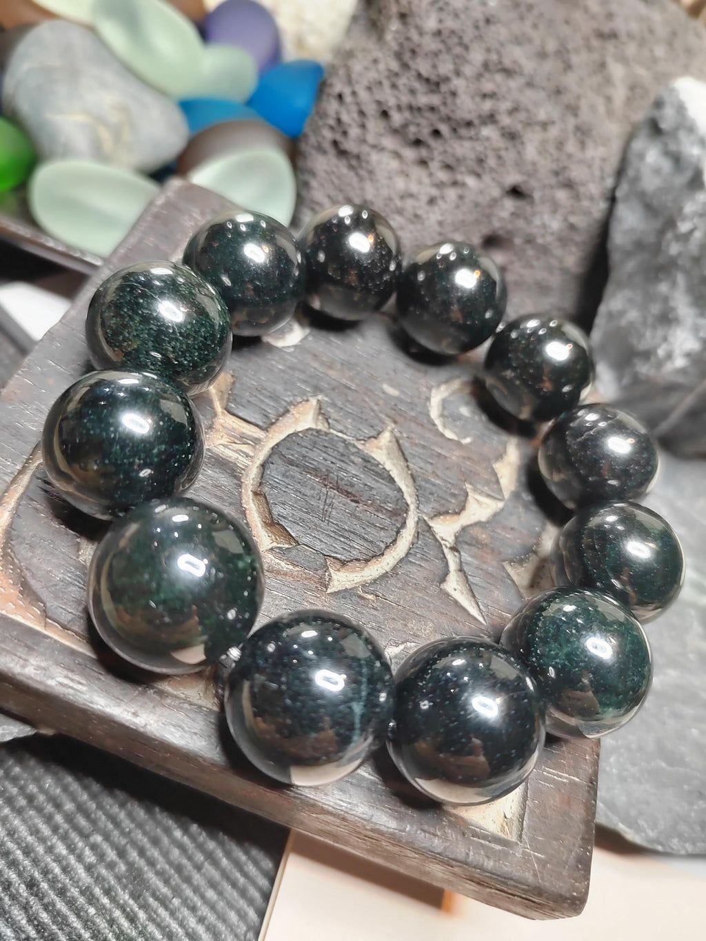 Certified Burmese Black Ink Jadeite Bracelet | 18–19 cm Wrist | Collector’s Privilege — SL510 SL Precious