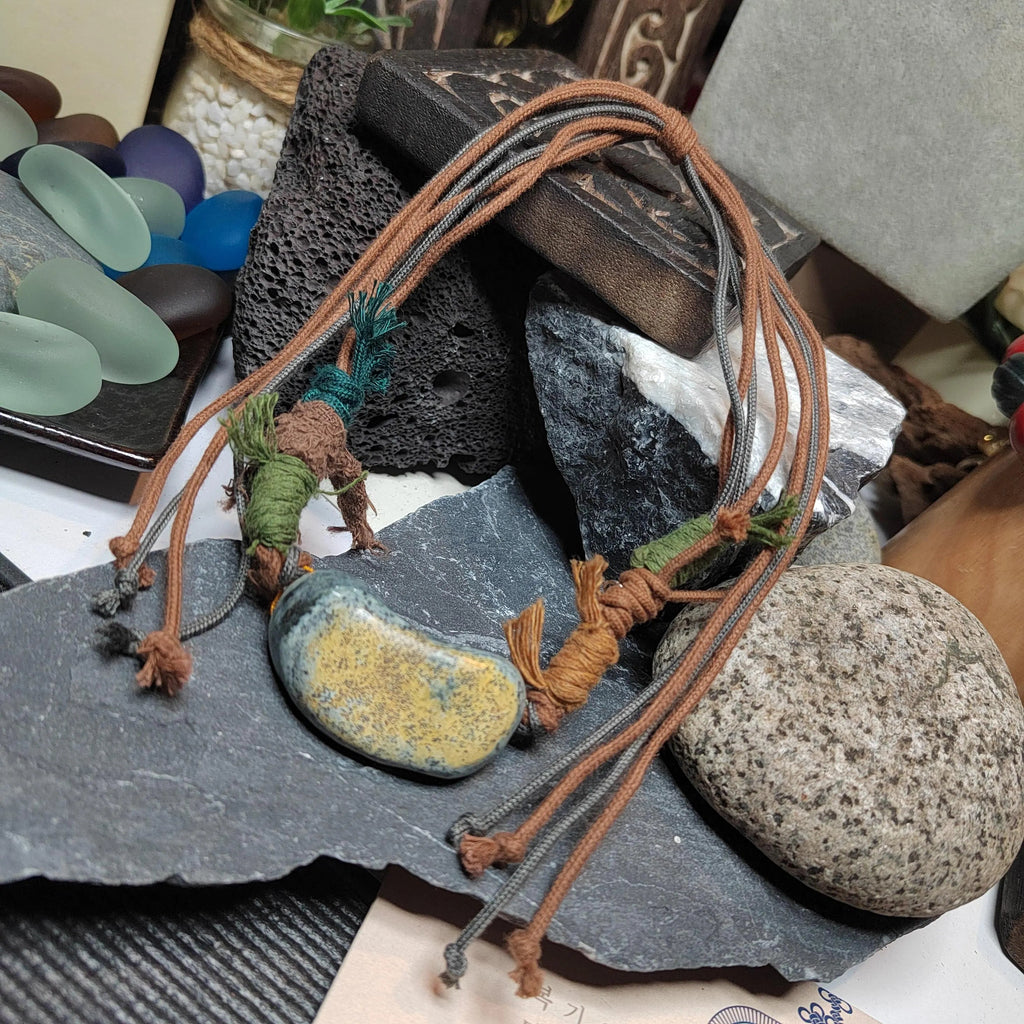 Certified Handmade 2‑Ways Design Pendant Necklace & Bracelet 段树林河磨玉枕头水草 | SL513 SL Precious