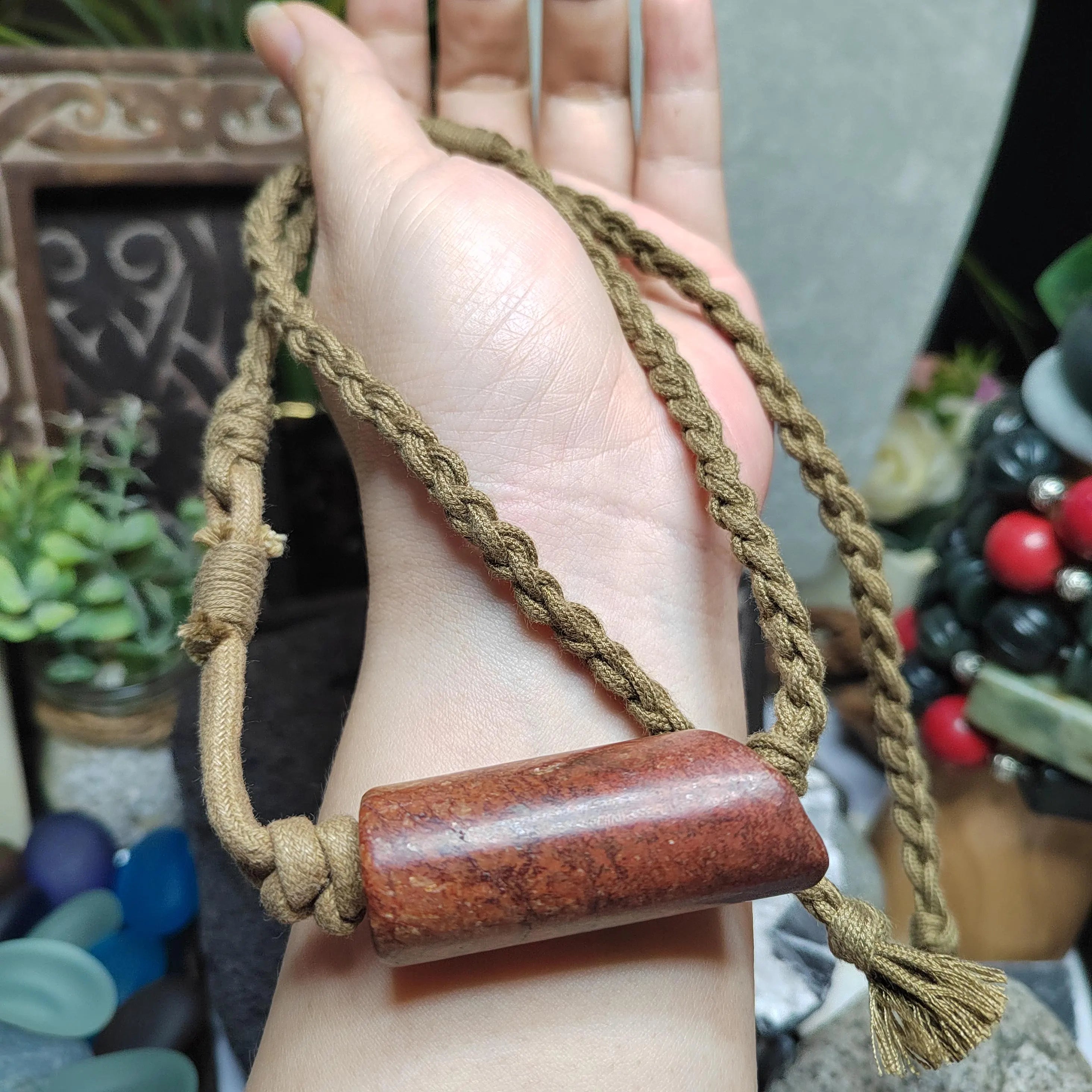 Certified Natural Handmade Design Hemo Jade Pendant Necklace Bracelet 河磨玉火燎皮原皮 | SL514 SL Precious