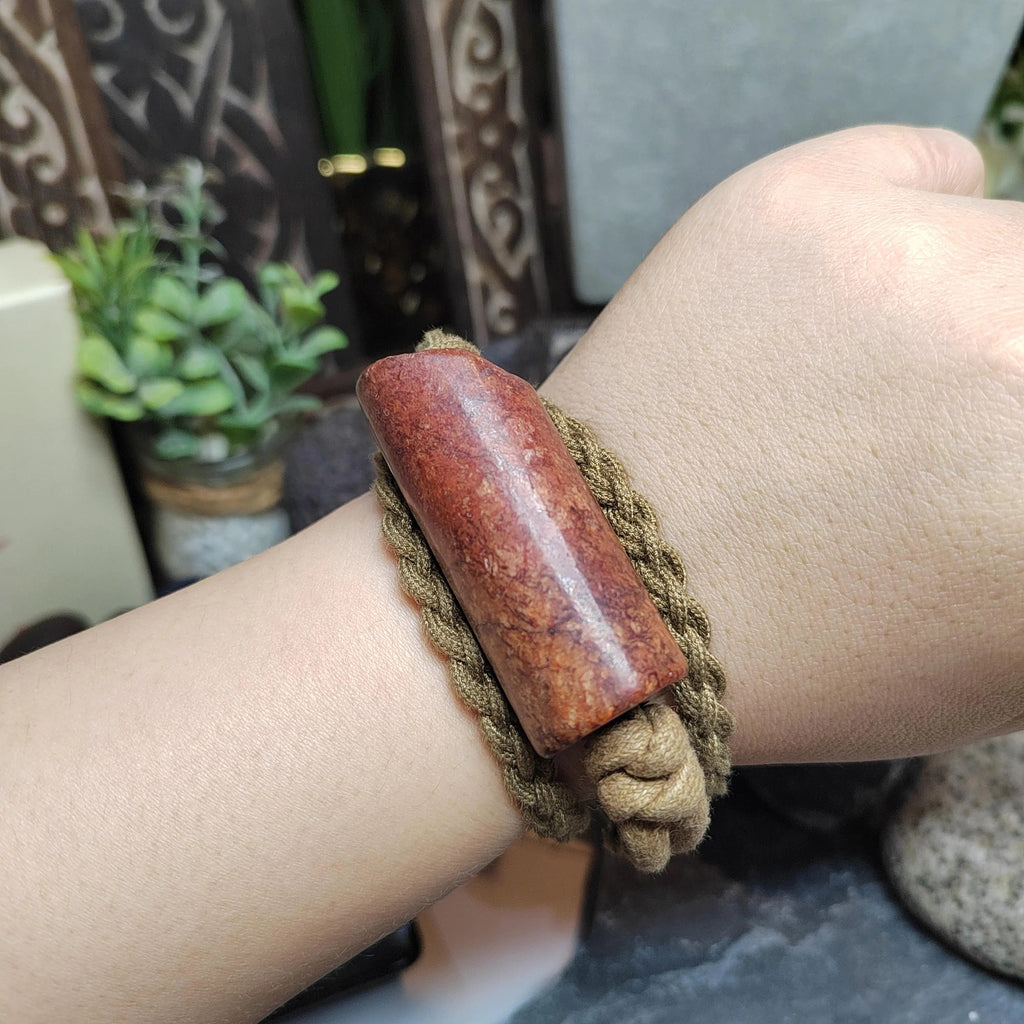 Certified Natural Handmade Design Hemo Jade Pendant Necklace Bracelet 河磨玉火燎皮原皮 | SL514 SL Precious