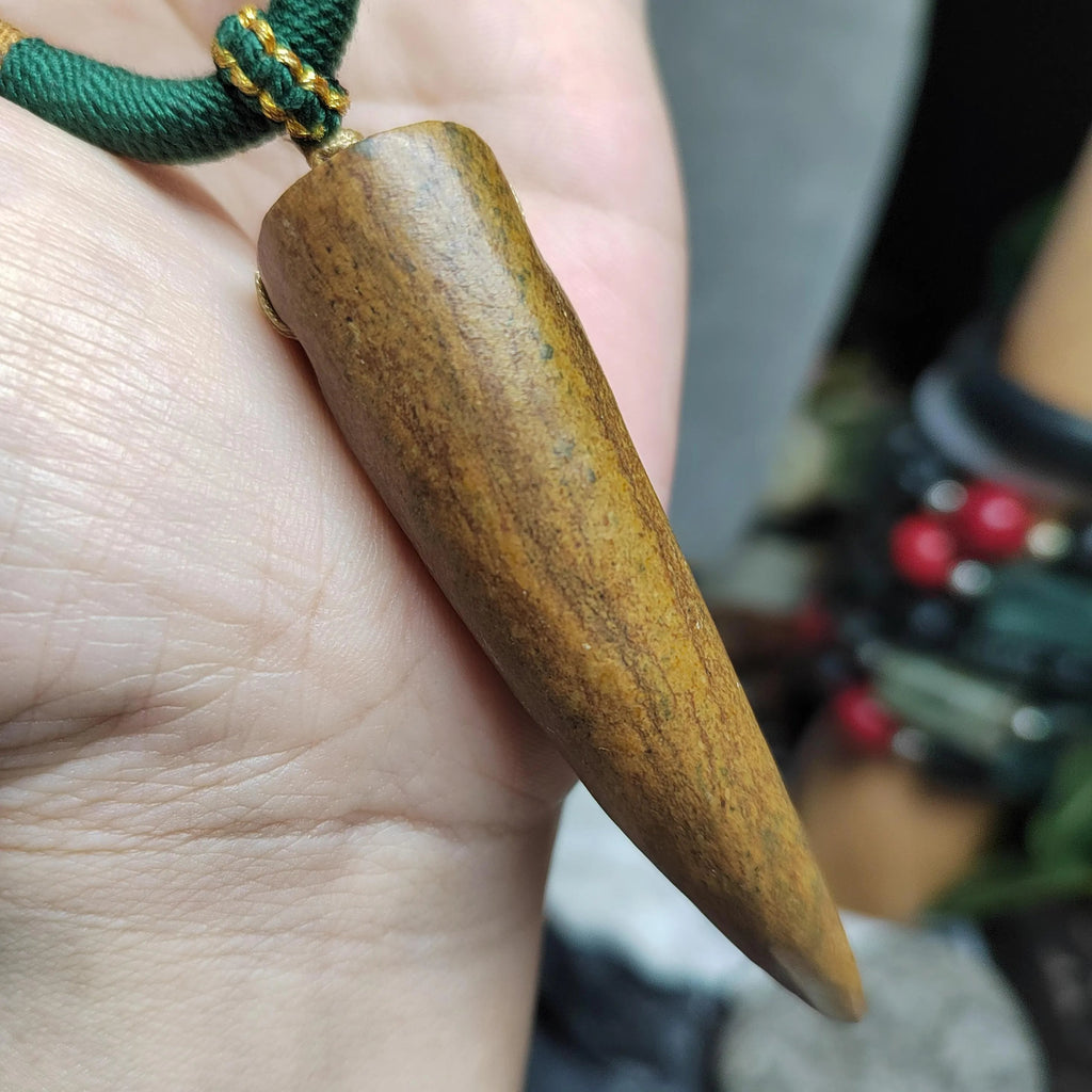 Certified Natural Old Skin Yellow Brown Hemo Jade Crescent Fang Design Pendant Necklace Bracelet 河磨玉老油黃皮月牙设计 | SL486 SL Precious