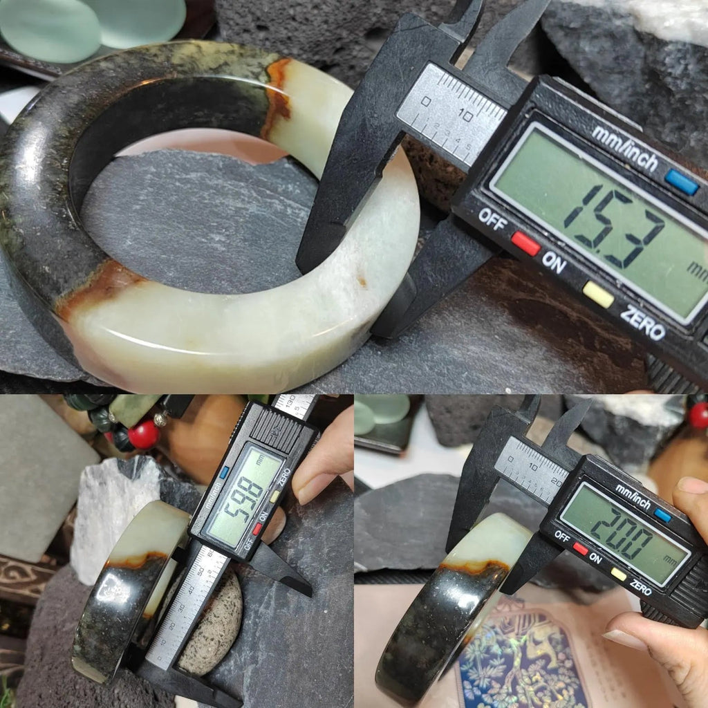 Certified Natural Xiuyan Large Thick Flat Cut Jade Bangle | 59.8mm SL490 SL Precious