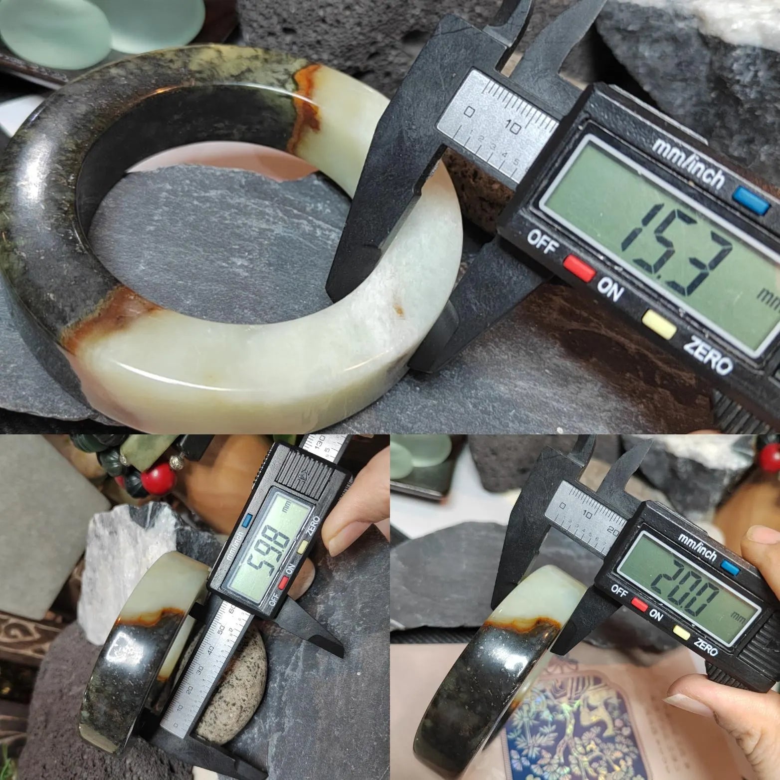 Certified Natural Xiuyan Large Thick Flat Cut Jade Bangle | 59.8mm SL490 SL Precious