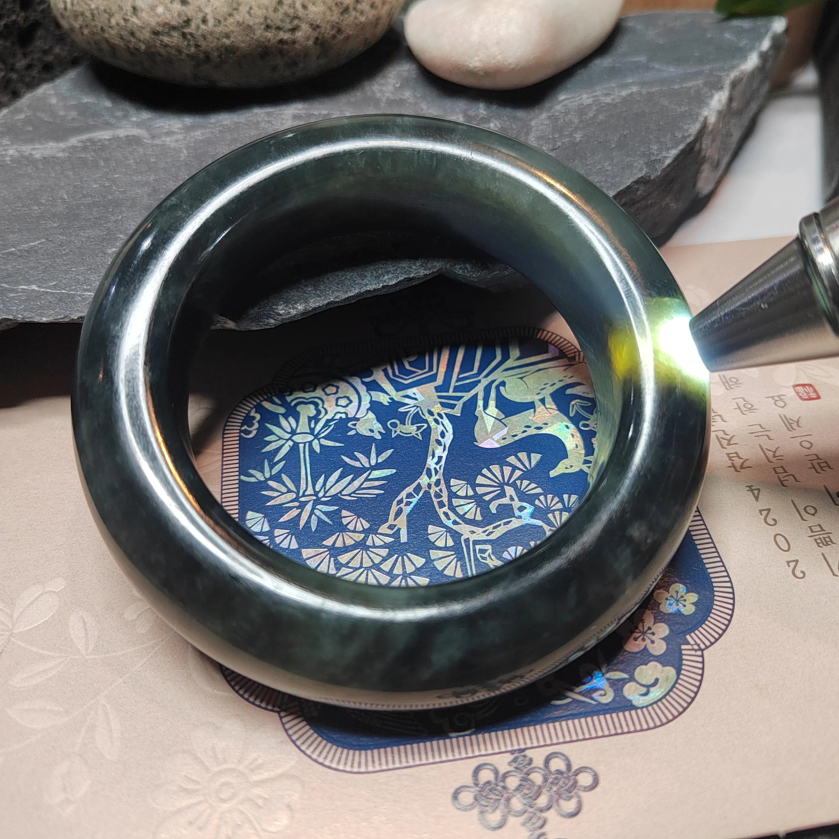 Certified Natural Xiuyan Jade Large Thick Collector’s Bangle | (60mm) SL176 SL Precious