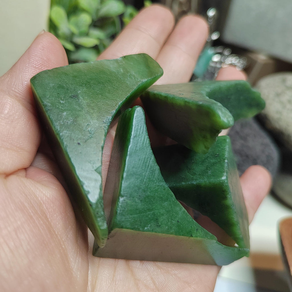 Premium DIY Nephrite Jade Raw Fragments · 446g Offcuts for Jewelry & Carving | SL534 SL Precious