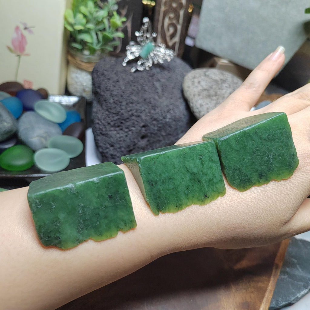 Premium DIY Nephrite Jade Raw Fragments · 446g Offcuts for Jewelry & Carving | SL534 SL Precious