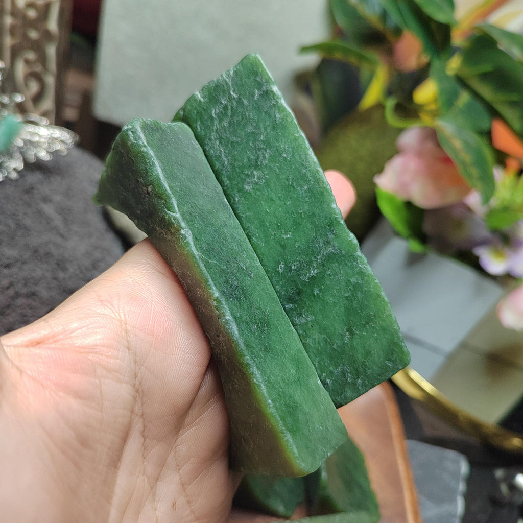 Premium DIY Nephrite Jade Raw Fragments · 446g Offcuts for Jewelry & Carving | SL534 SL Precious