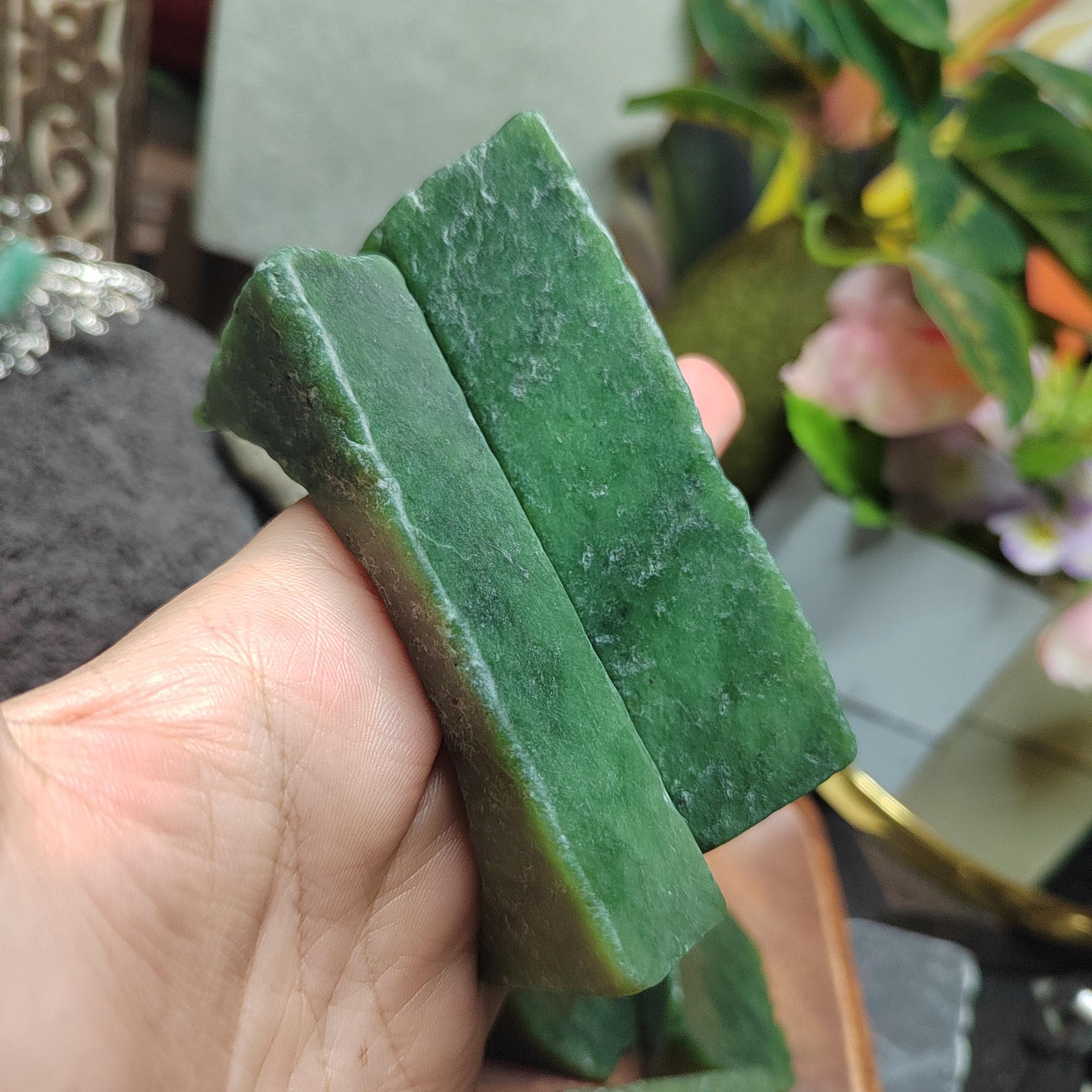 Premium DIY Nephrite Jade Raw Fragments · 446g Offcuts for Jewelry & Carving | SL534 SL Precious