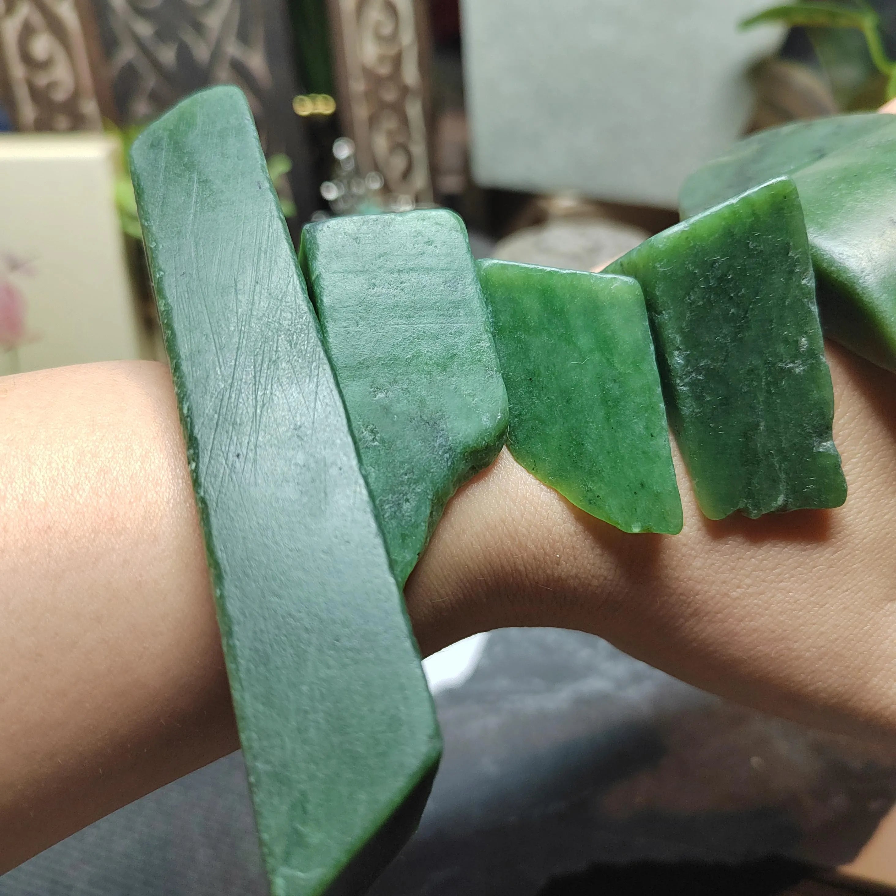 Nephrite Jade Raw Fragments • 442g Jewelry Making & Carving Offcuts SL535 SL Precious