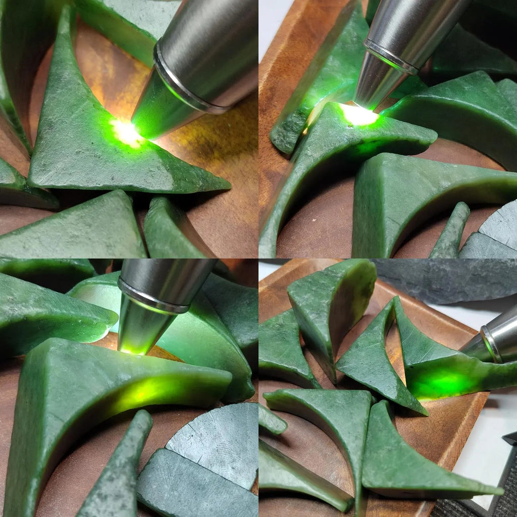 Natural DIY Green Nephrite Jade Raw Fragments · 446g Offcuts | SL538 SL Precious