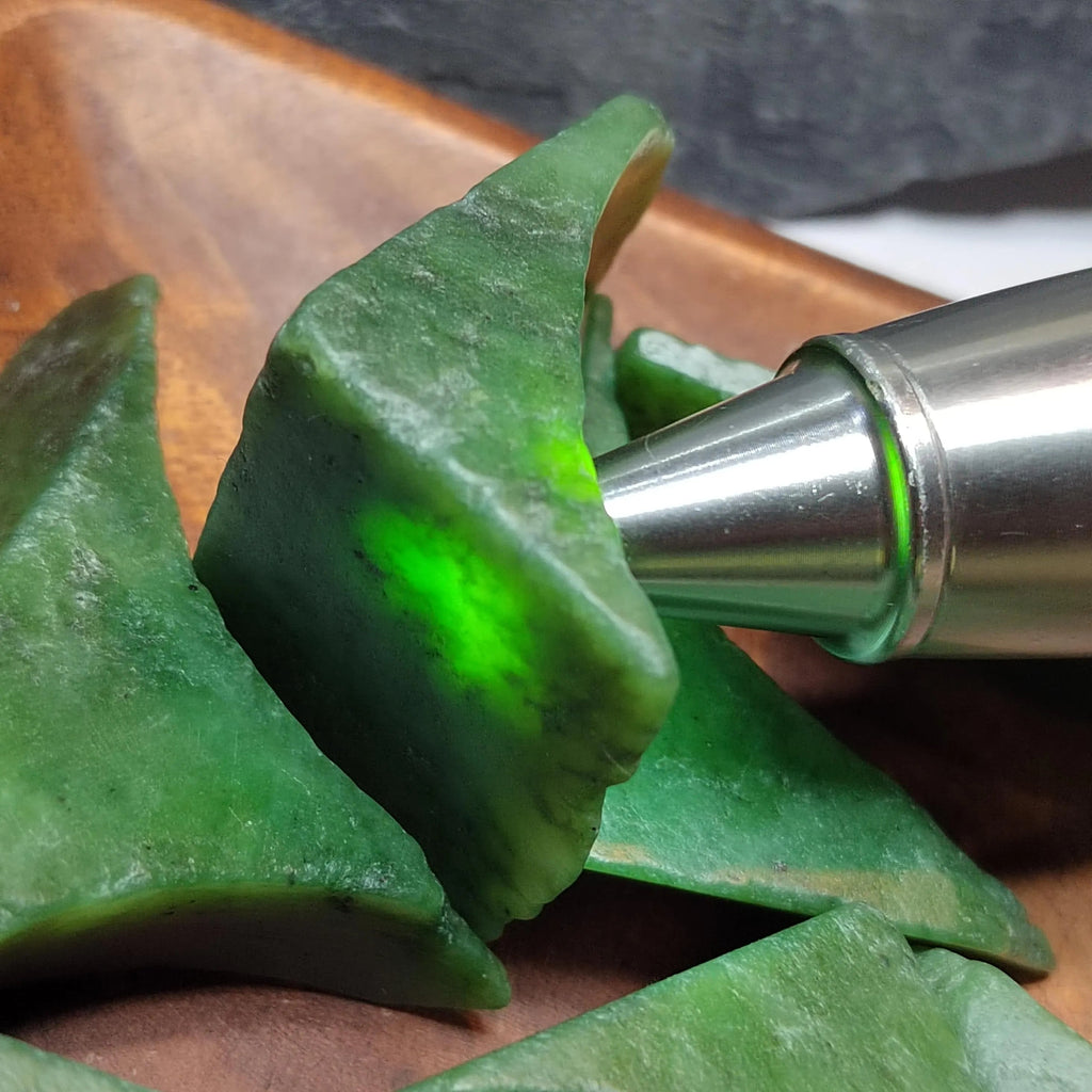 Natural DIY Green Nephrite Jade Raw Fragments · 446g Offcuts | SL538 SL Precious